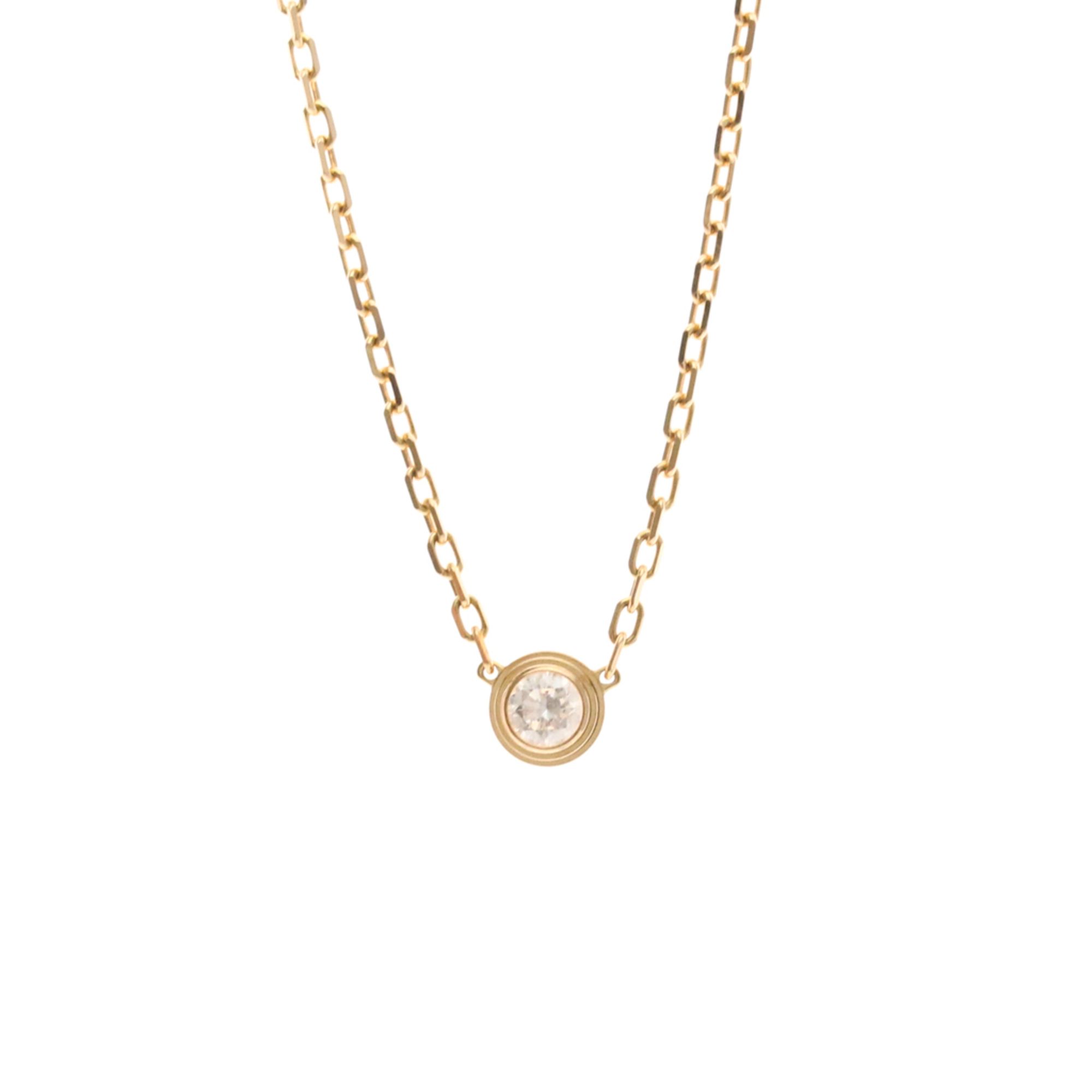 Cartier D'Amour Diamond Necklace SM Pink Gold (18K) Diamond Men,Women Fashion Pendant Necklace (Pink