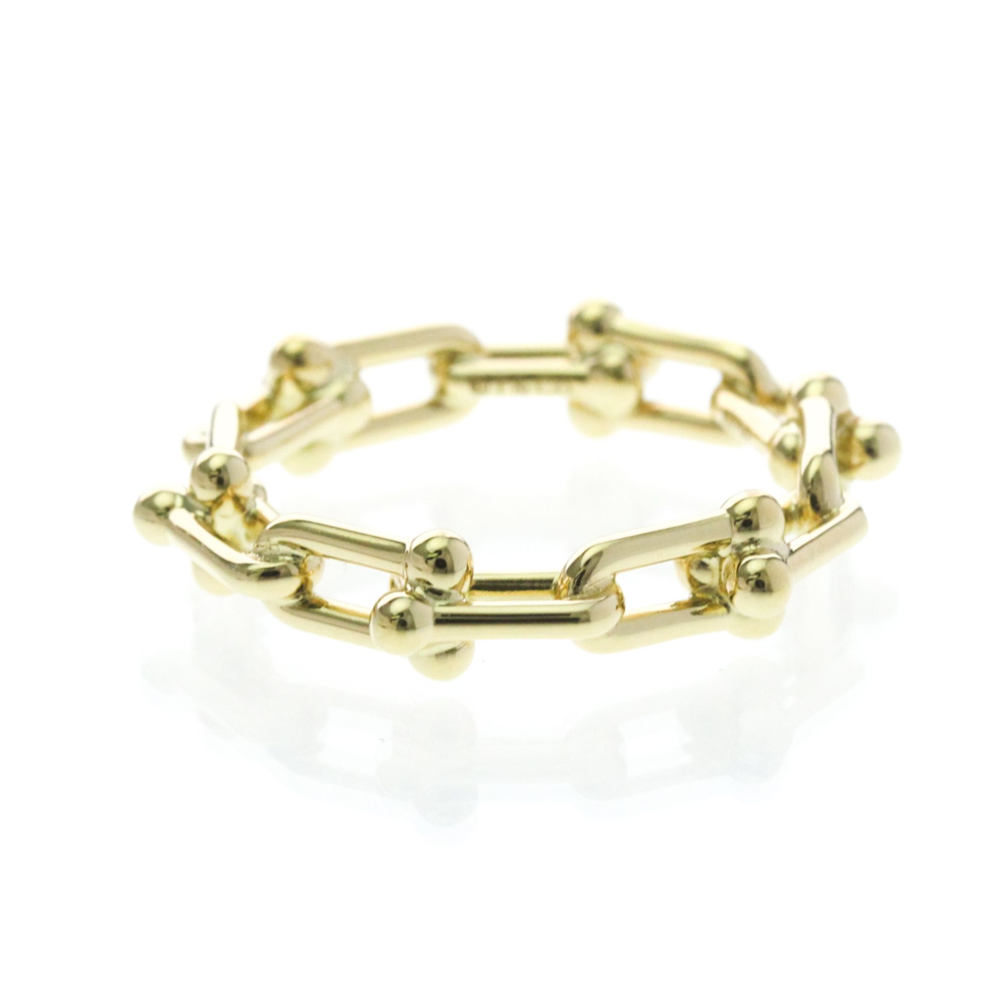 Tiffany Hardware Microlink Ring Yellow Gold (18K) Fashion No Stone Band Ring Gold