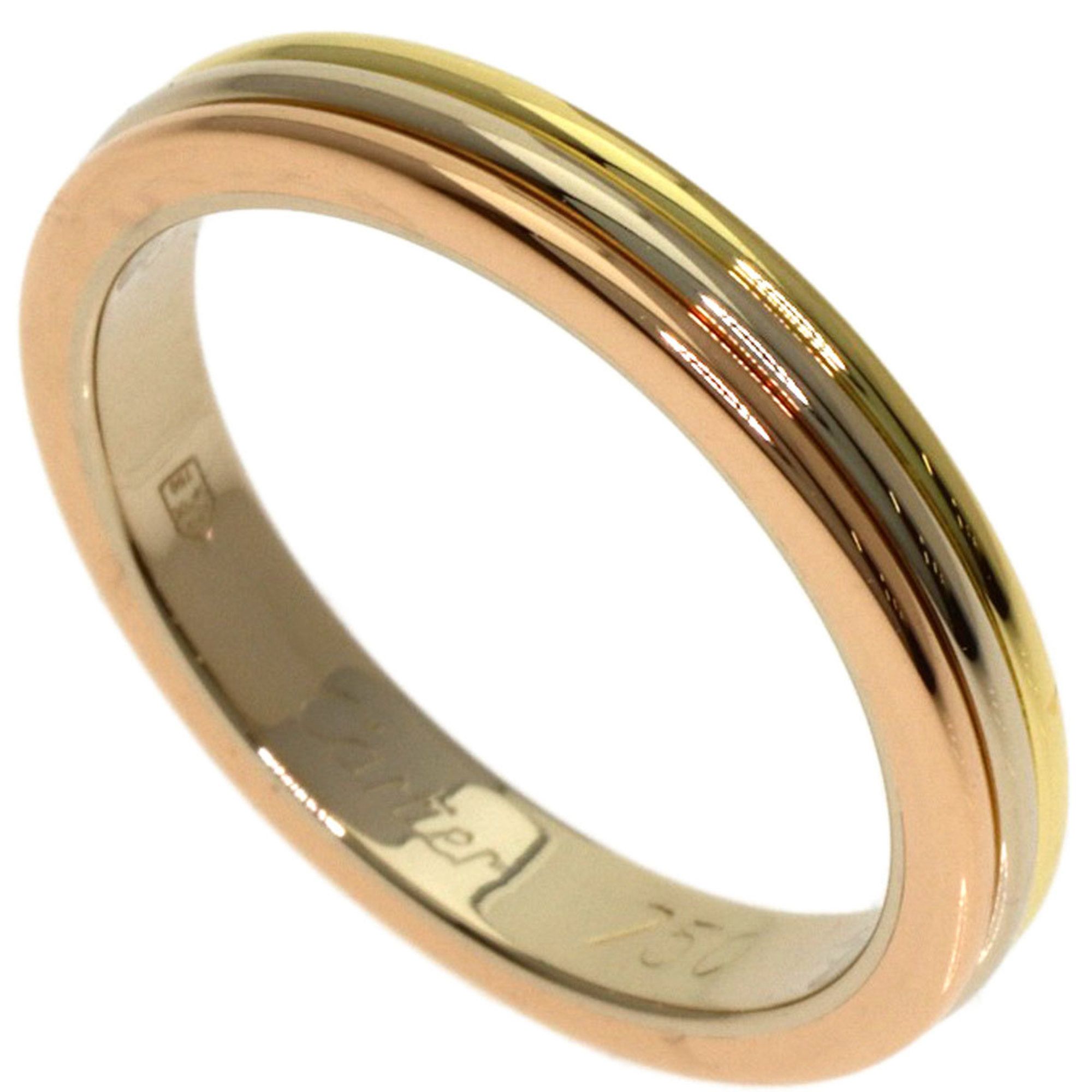 Cartier Three-Color #48 Ring, 18K Yellow Gold/18KWG/18KPG, Women's