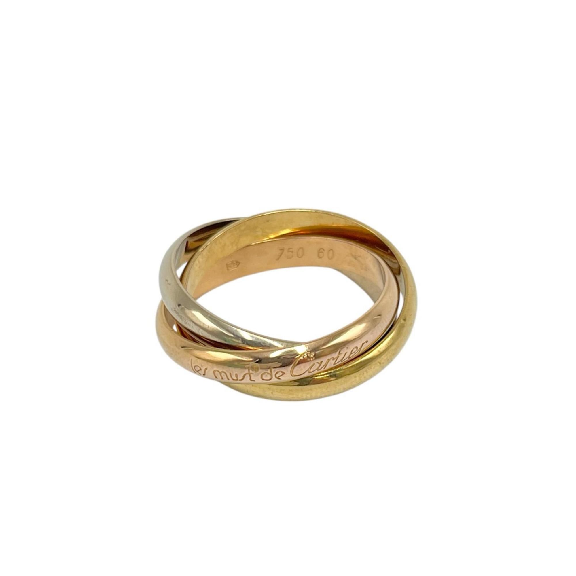 Cartier Trinity Ring #60 in 18K White Gold, Pink or Yellow Gold
