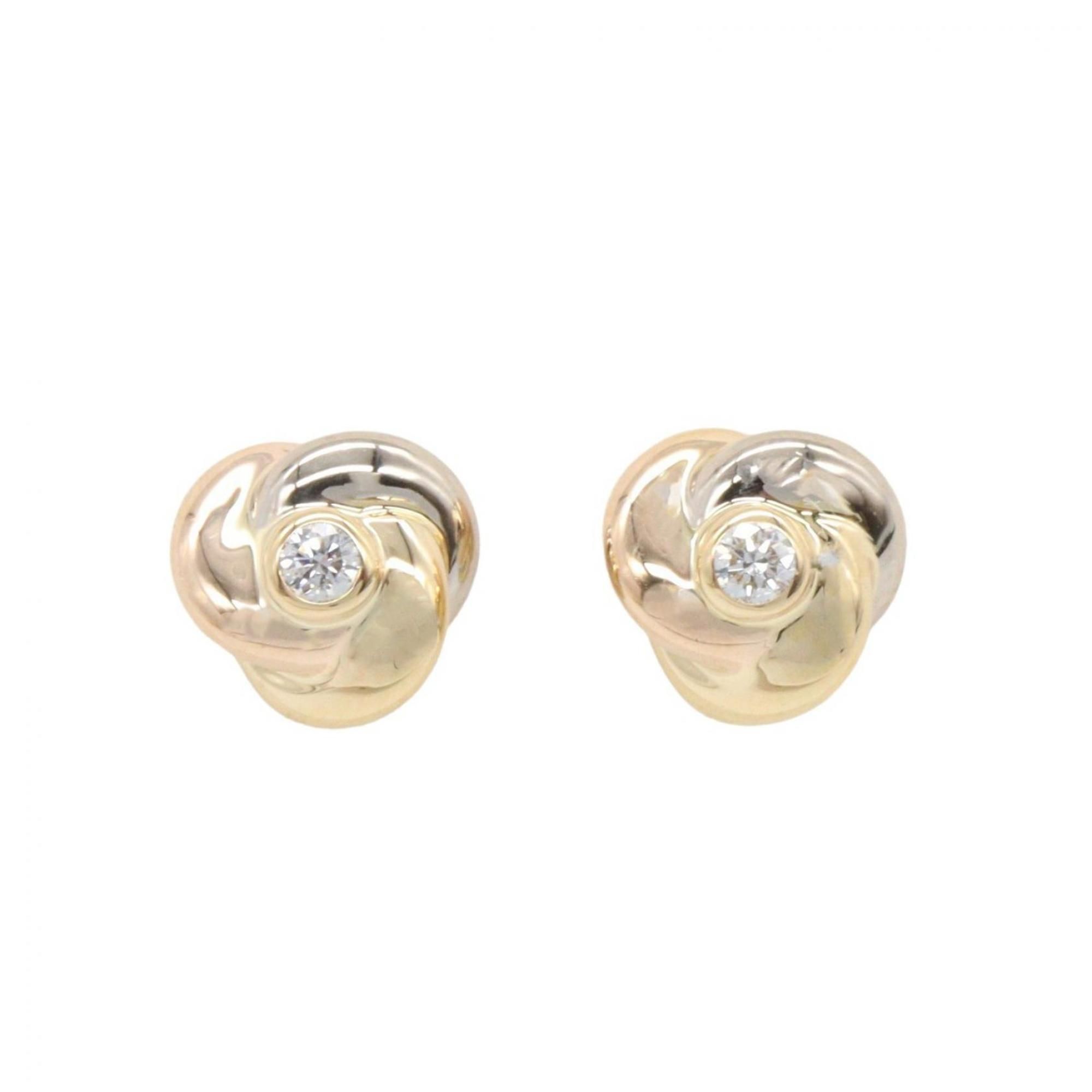 Cartier Baby Trinity Diamond Earrings, available in 18K Yellow Gold, White and Pink Gold. Available