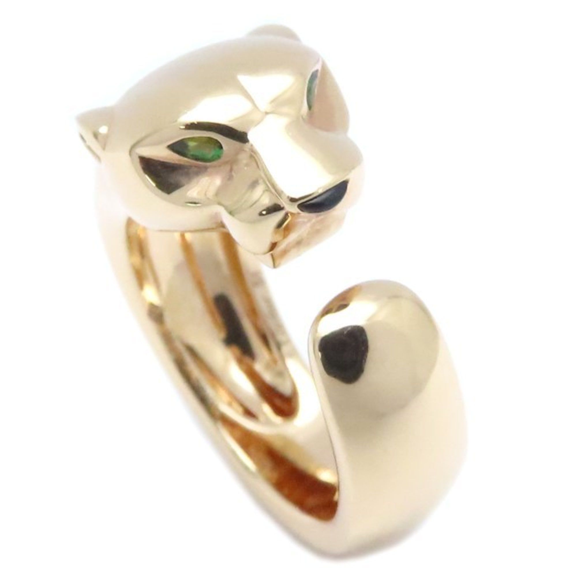 CARTIER Panthère de Cartier Ring, Tsavorite Garnet and Onyx, #51, 18KPG, Women's, B4215900, 295098