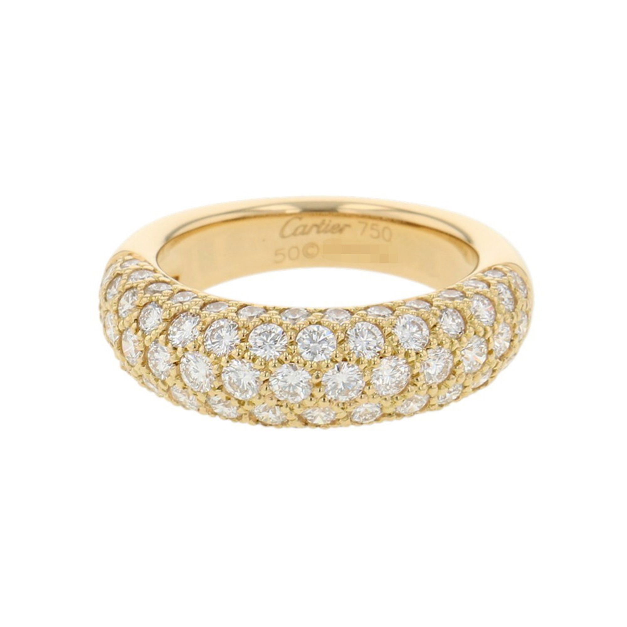 Cartier Mimi Star Diamond Pavé Ring in 18KYG Yellow Gold, Size 50