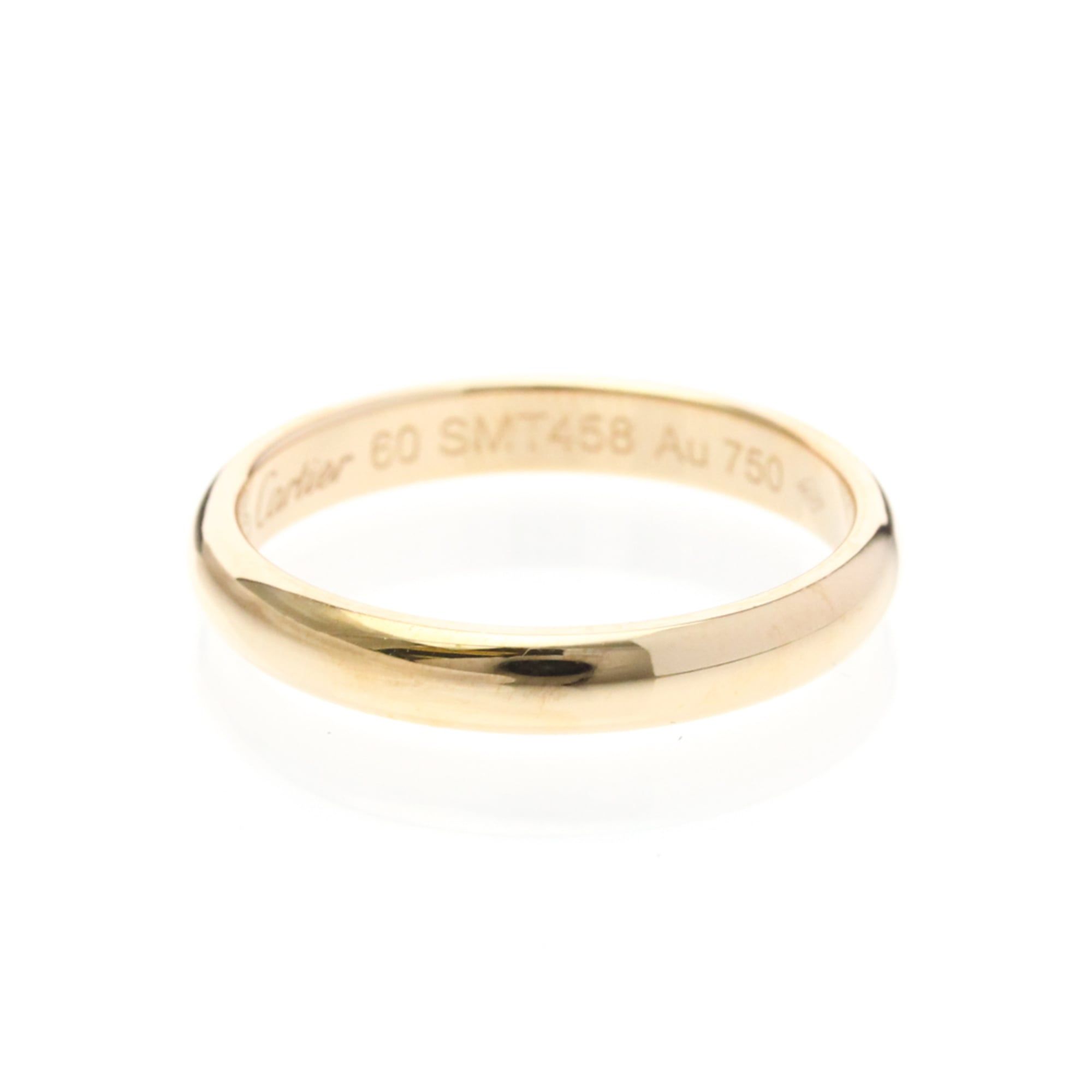 Cartier Wedding Ring Pink Gold (18K) Fashion No Stone Band Ring Pink Gold