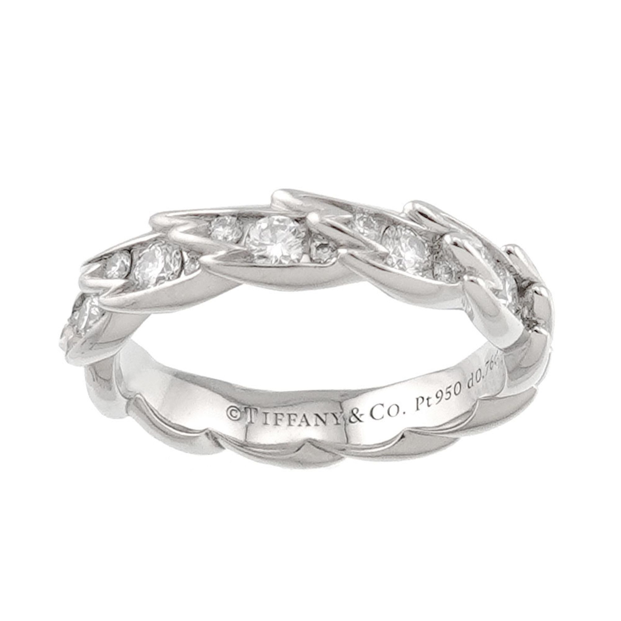 Tiffany & Co. Wings Narrow Ring with 0.76ct Diamond in Platinum