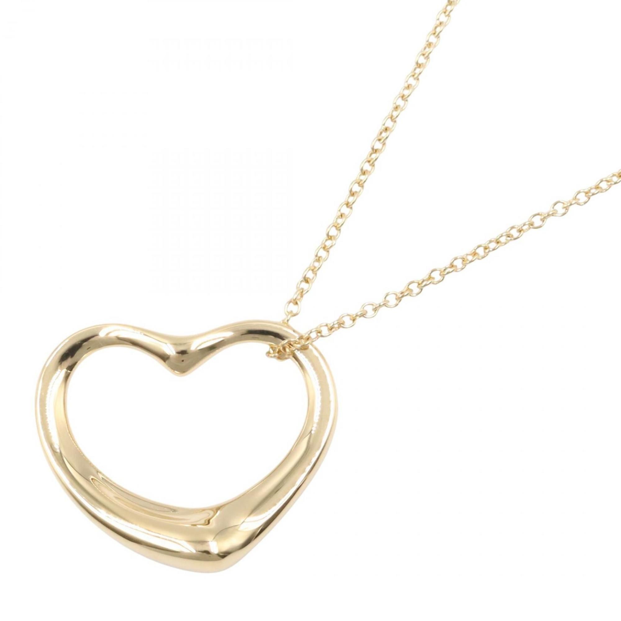 Tiffany & Co. Open Heart Necklace, Medium, 18K Yellow Gold, Women's