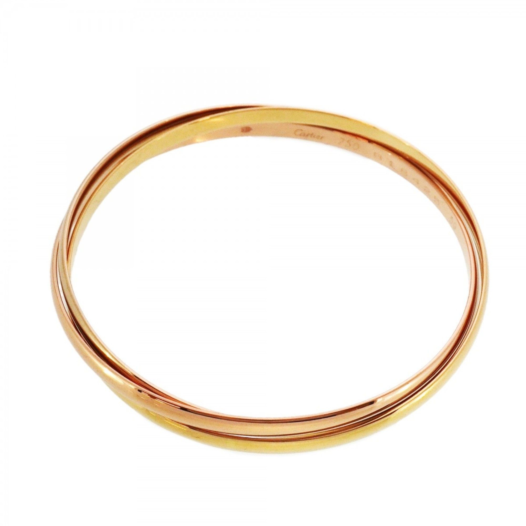 Cartier Trinity Bangle in 18K Yellow Gold, 18KWG White and 18KPG Pink Gold for Women