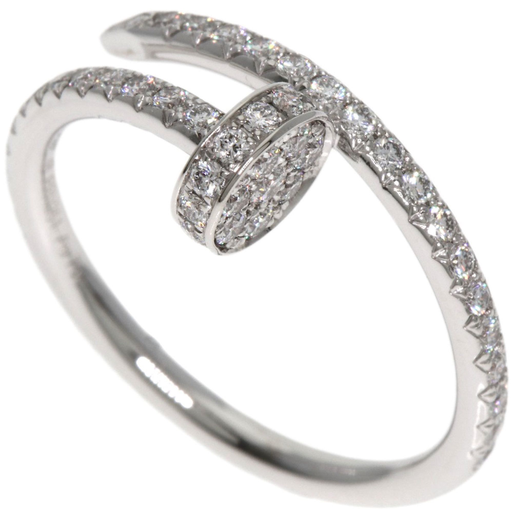 Cartier Juste Unclou Small Diamond Ring #48 in 18K White Gold for Women