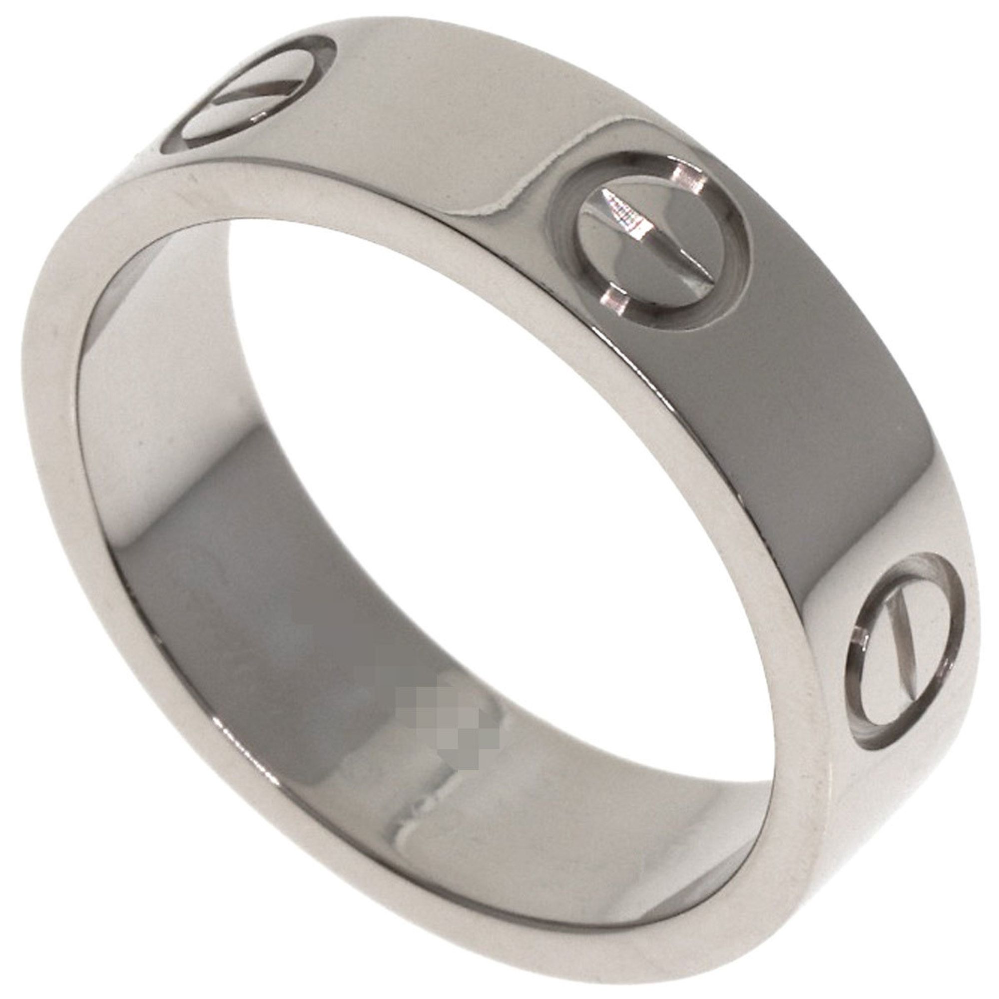 Cartier Love Ring #52 18K White Gold Women's