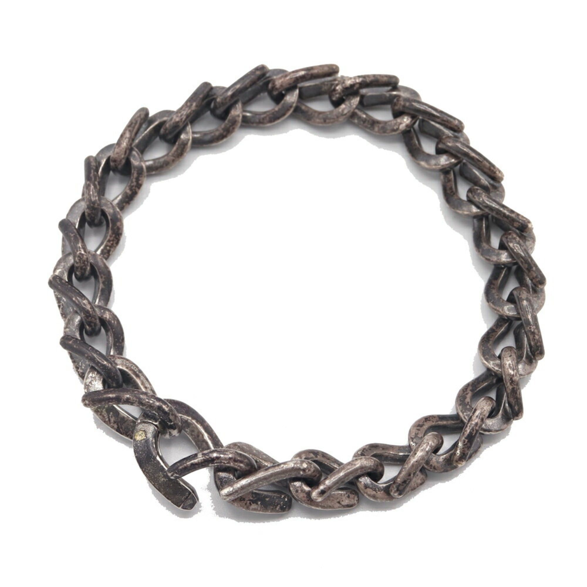 Tiffany & Co. Forged Medium Link Bracelet 72548612, Sterling Silver Chain Bracelet, Size, Men's/Wome