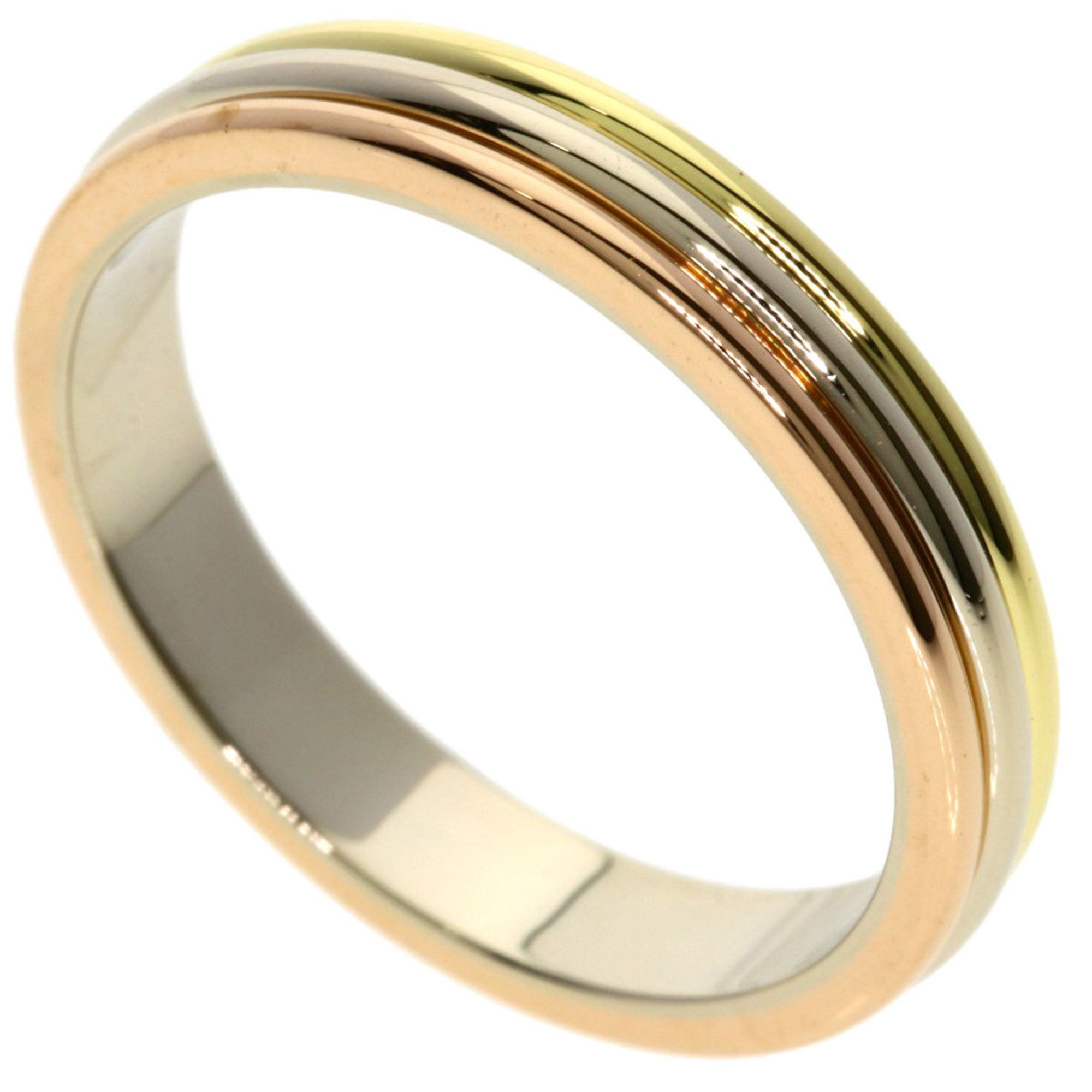 Cartier Three-Color #59 Ring, 18K Yellow Gold/18KPG/18KWG, Women's