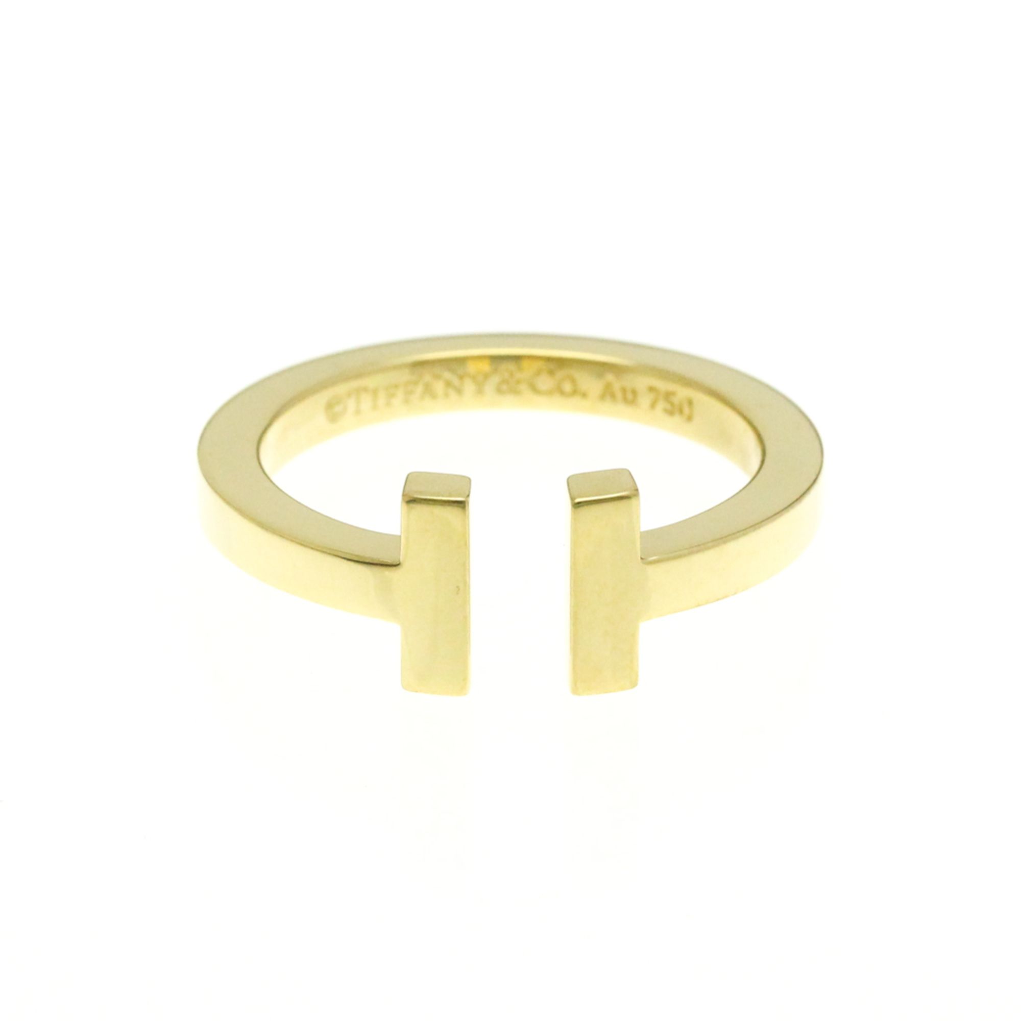 Tiffany T-square Ring Yellow Gold (18K) Fashion No Stone Band Ring Gold