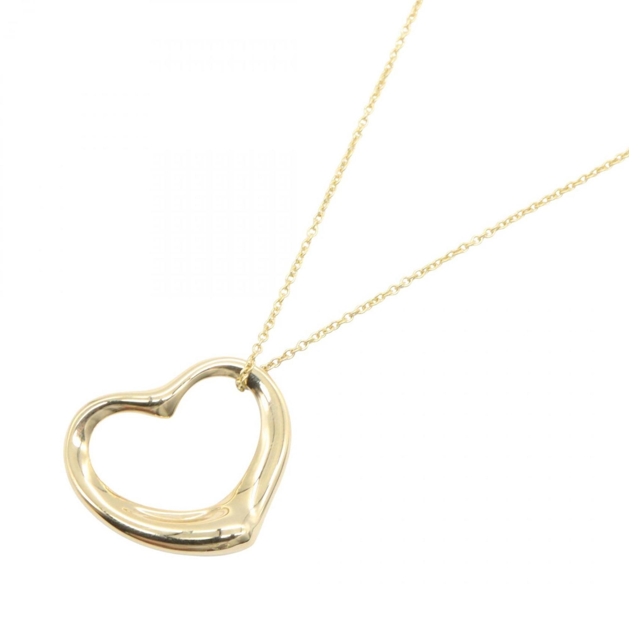 Tiffany & Co. Open Heart Necklace, Medium, 18K Yellow Gold, Women's