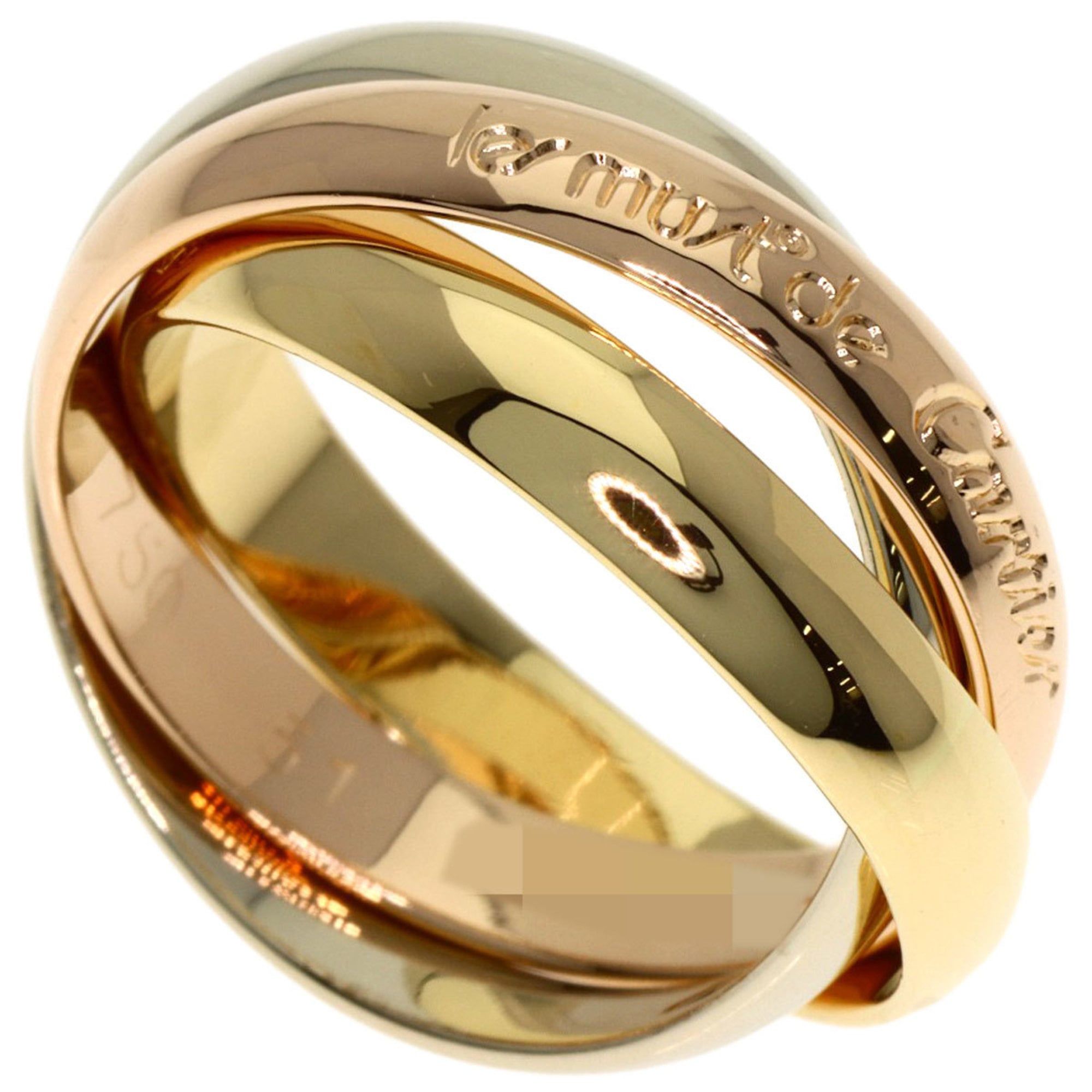 Cartier Trinity #51 Ring, 18K Yellow Gold/18KPG/18KWG, Women's
