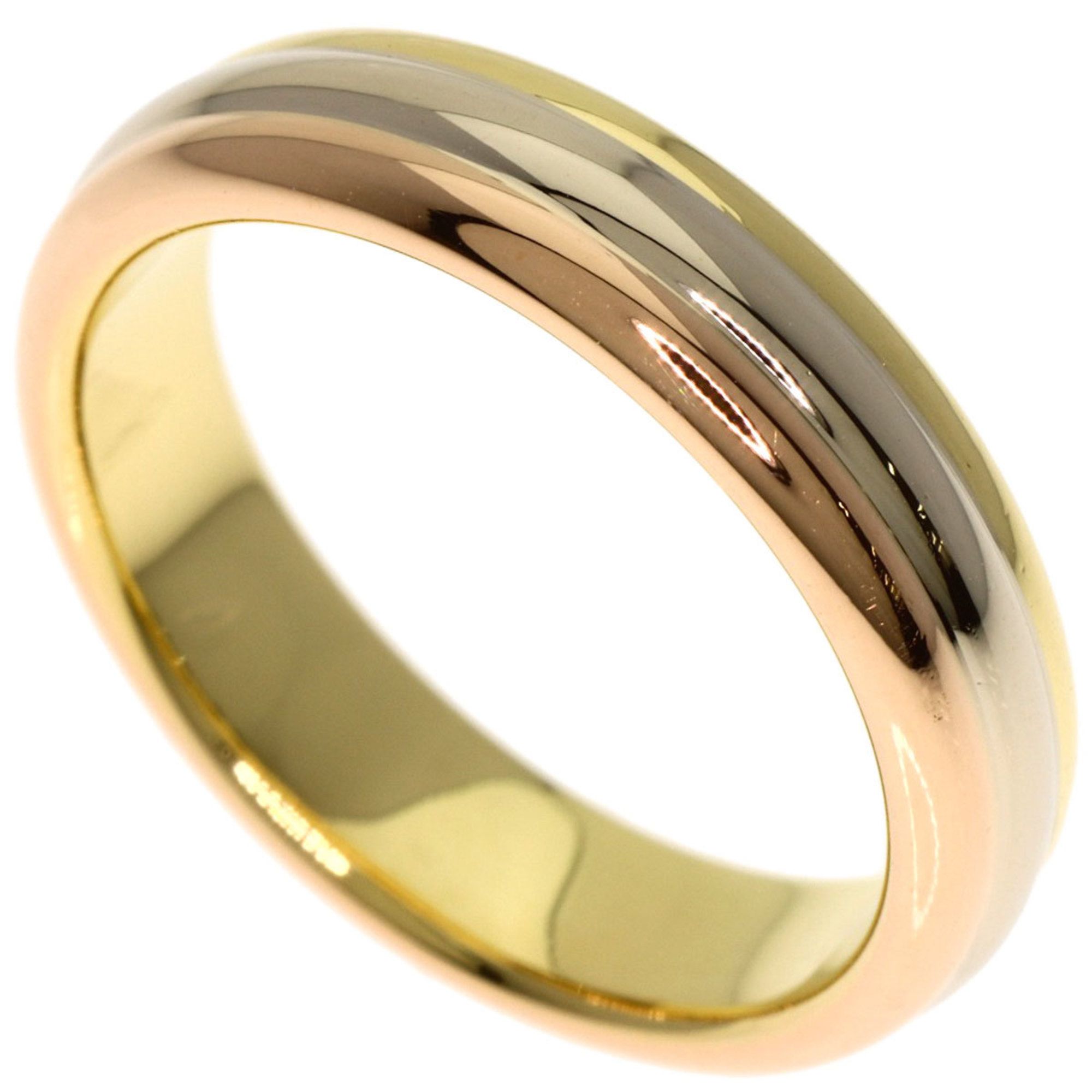 Cartier Three-Color #50 Ring, 18K Yellow Gold/18KPG/18KWG, Women's
