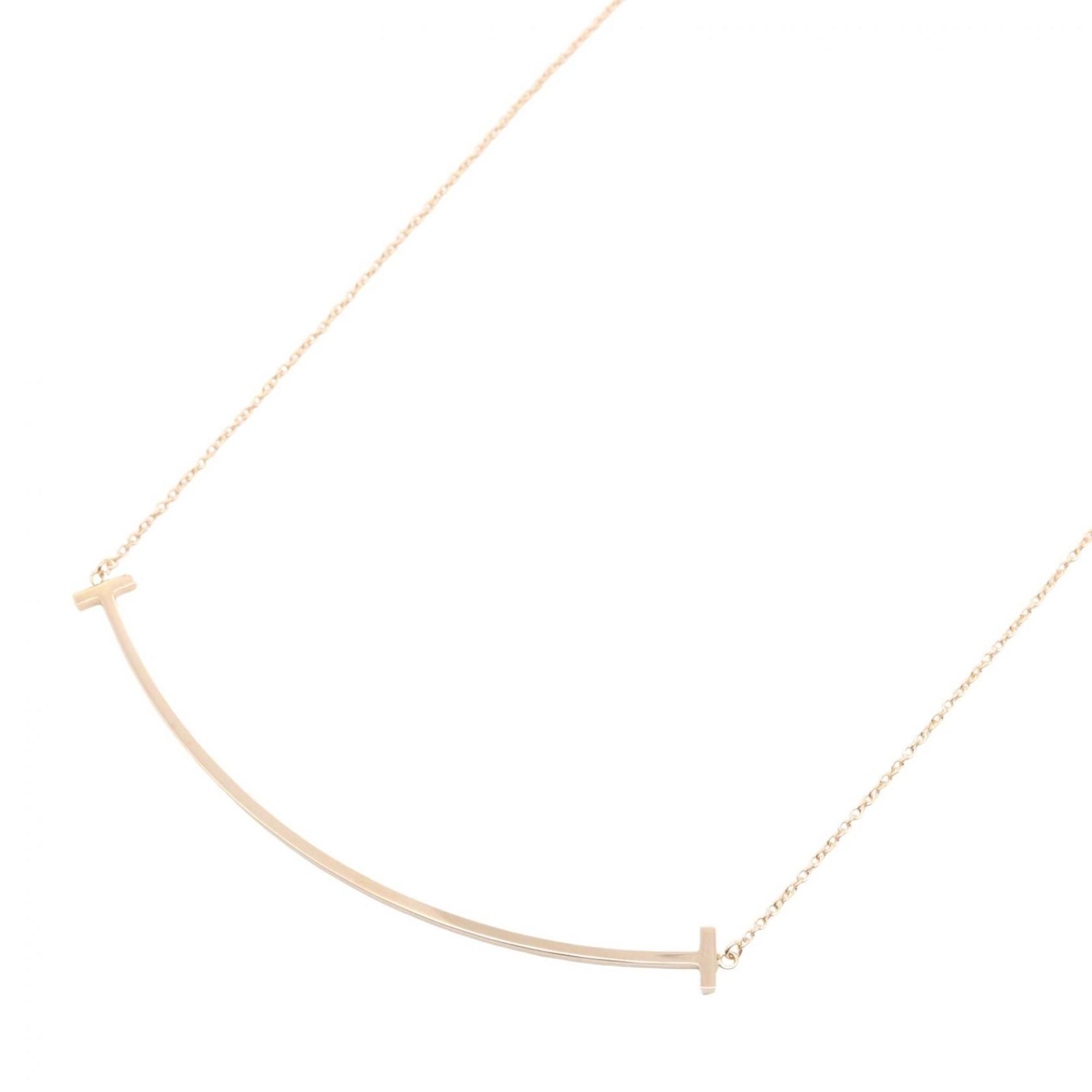 Tiffany & Co. T Smile Necklace, Large, 18K Yellow Gold, Women's, 60011651