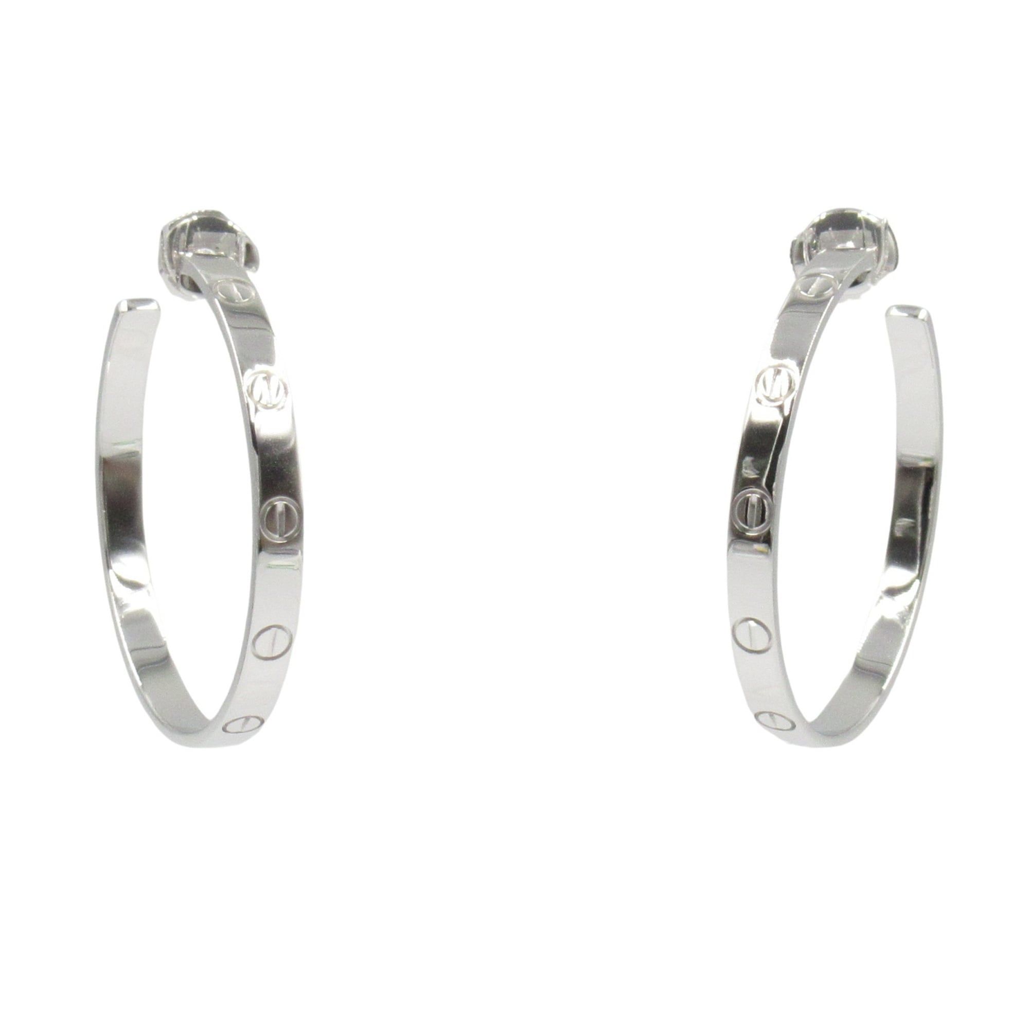 Cartier Love Hoop Earrings in 18K White Gold (K18WG) for Women, Silver B8028300
