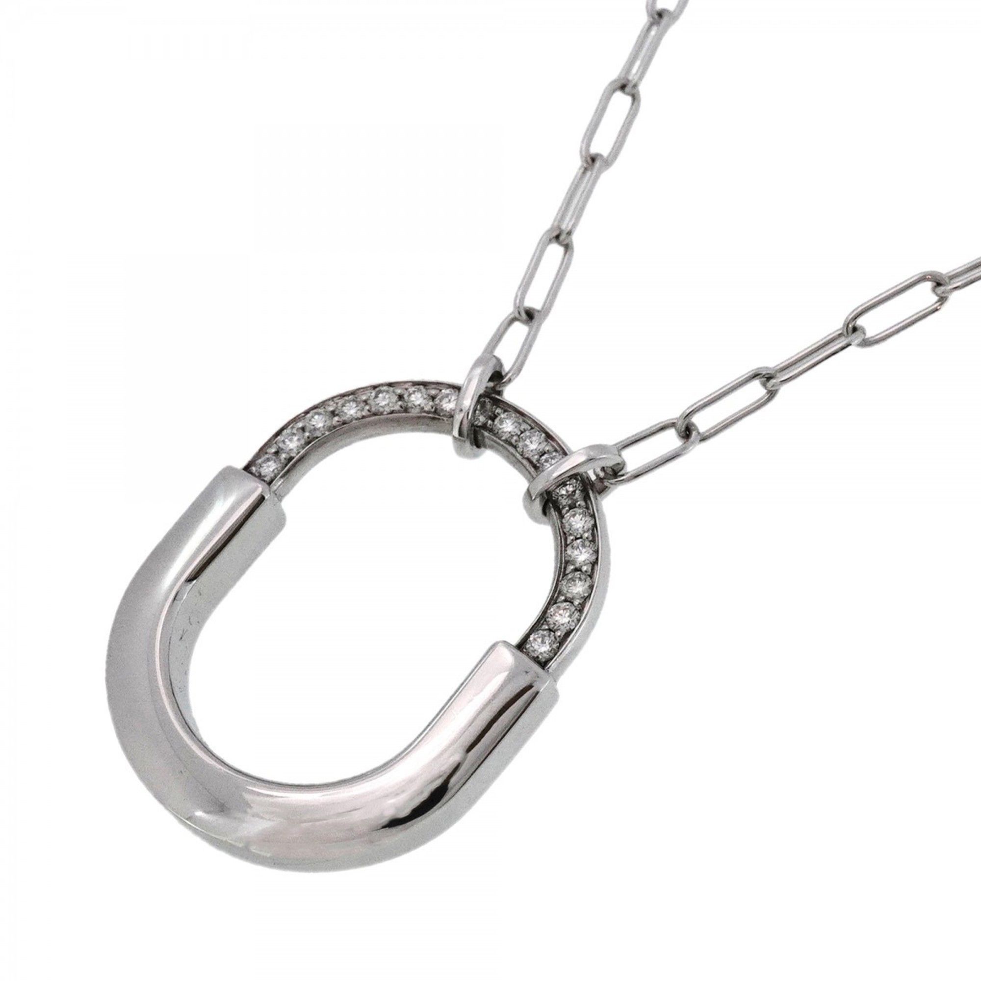 Tiffany Rock Medium Necklace in 18K White Gold with 0.33ct Diamonds for Men and Women