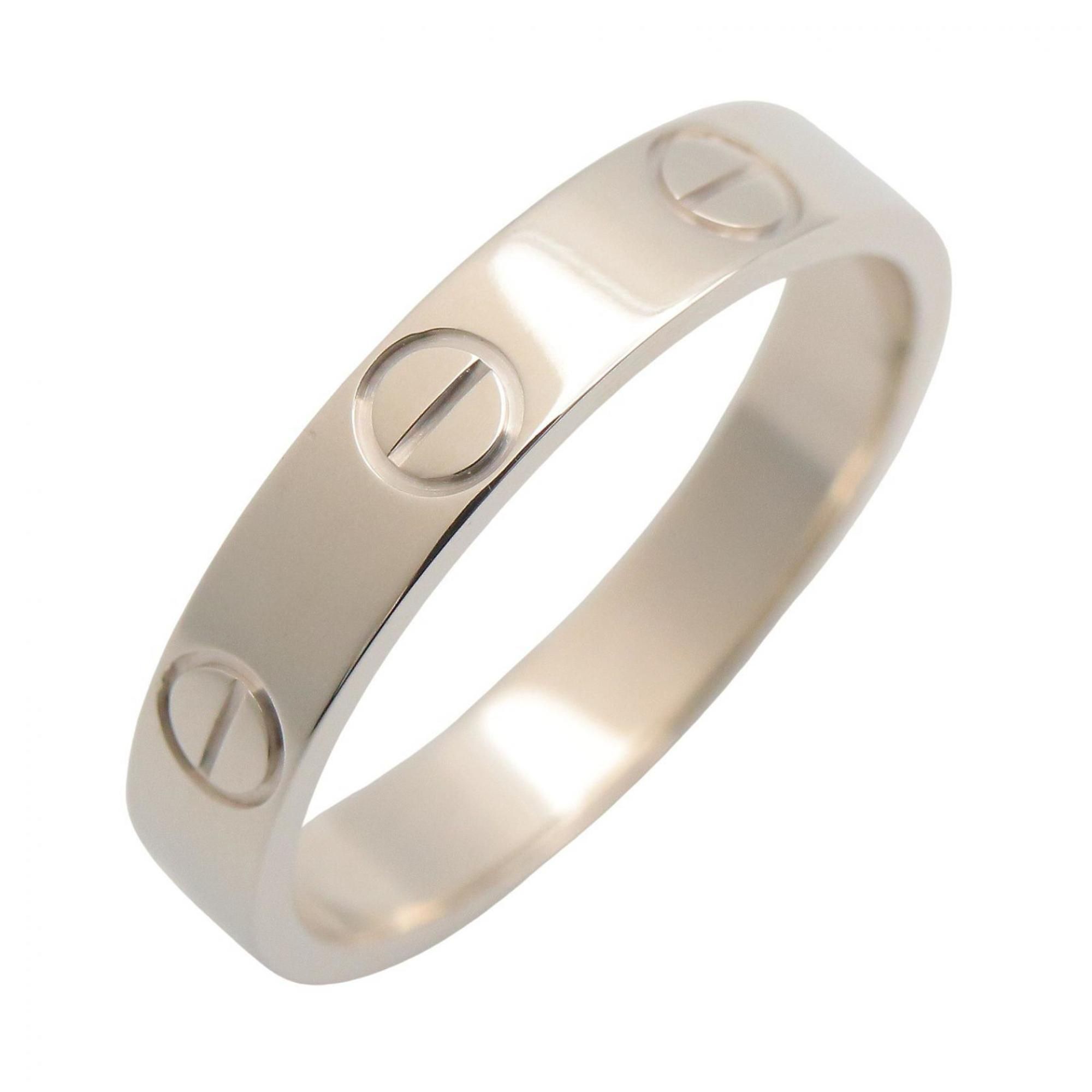 Cartier Mini Love Ring, 18K White Gold, Men's and Women's, Silver