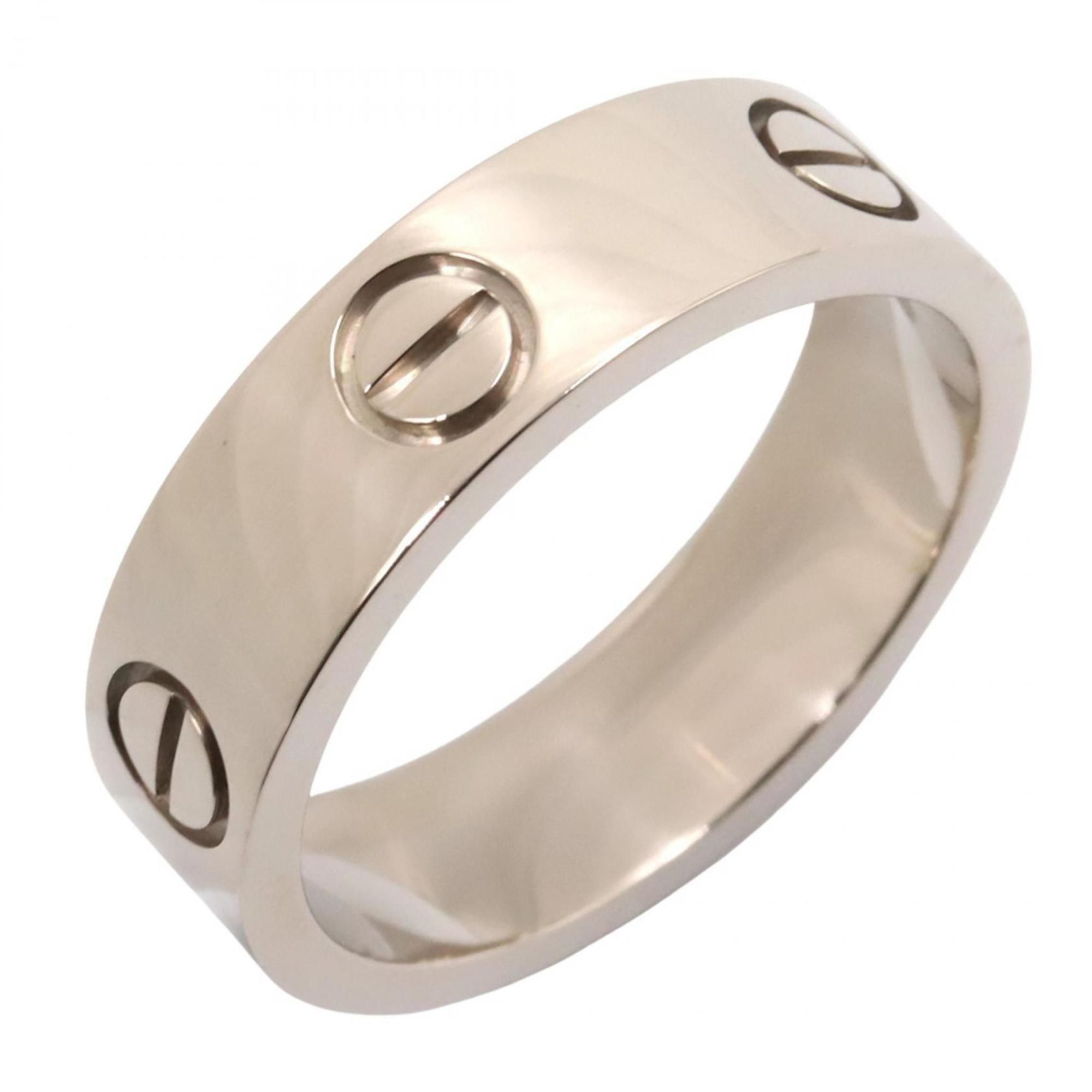 Cartier Love Ring, 18K White Gold, for Men and Women, Silver