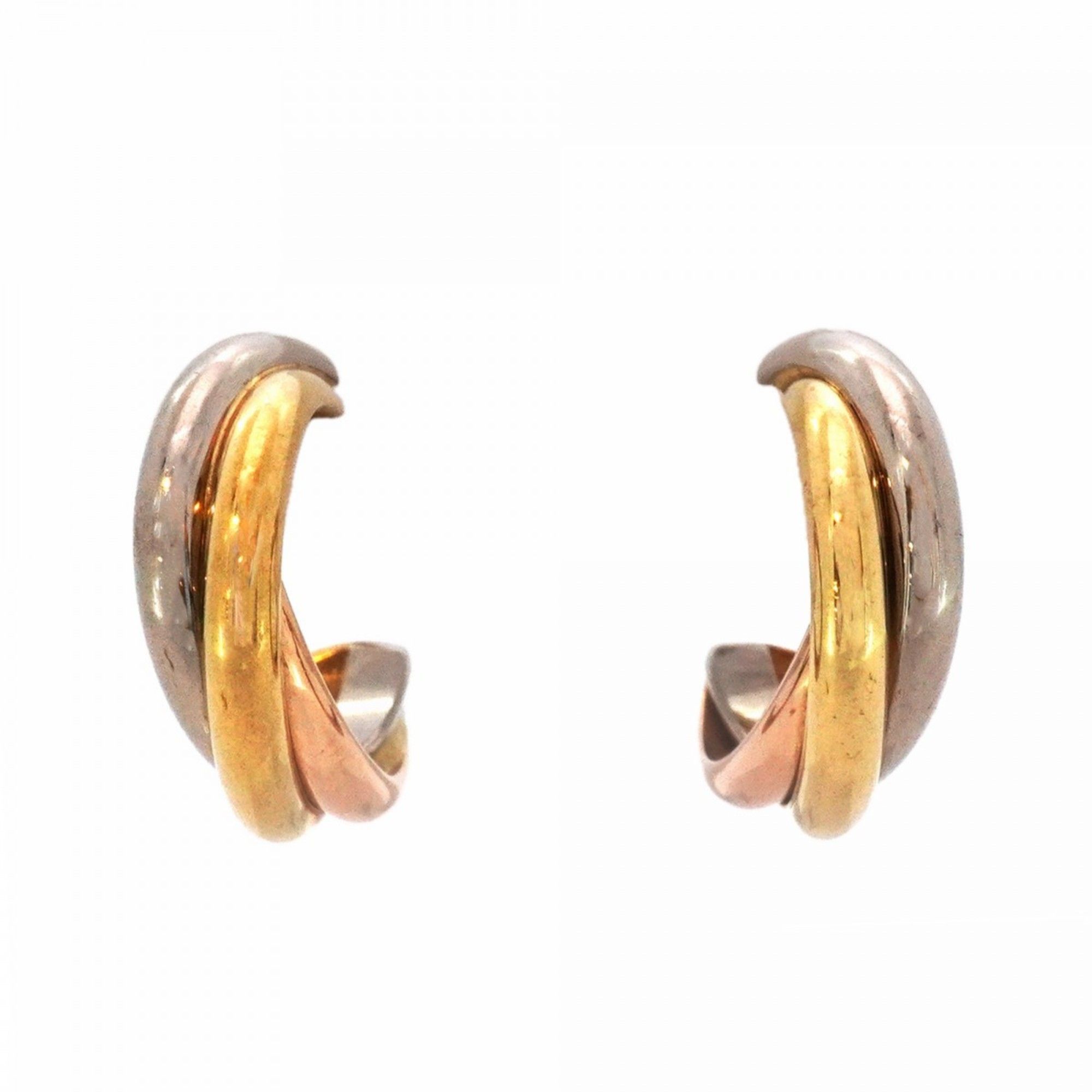Cartier Trinity Earrings in 18K Yellow Gold, 18KWG White and 18KPG Pink Gold for Women