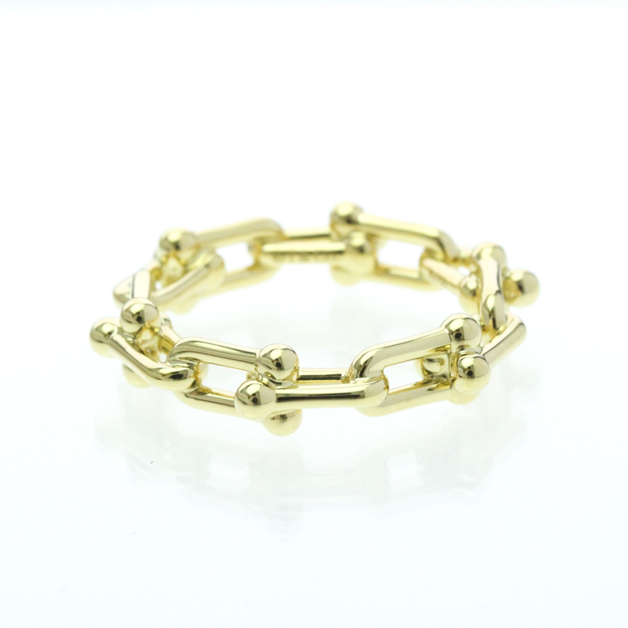 Tiffany Hardware Micro Link Ring Yellow Gold (18K) Fashion No Stone Band Ring Gold
