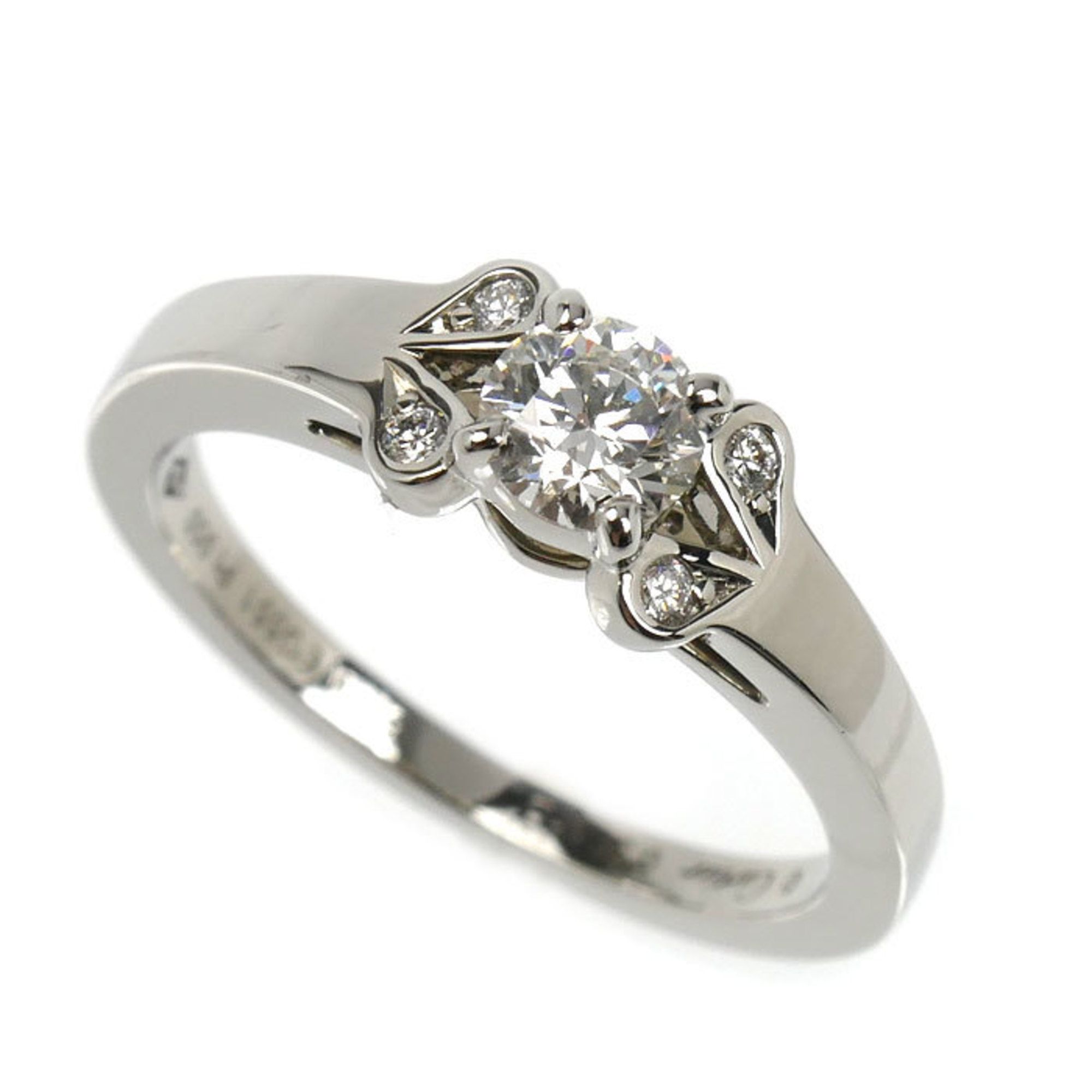 CARTIER Pt950 Platinum Ballerina Ring with 0.31ct Diamond, 51mm, 5.1g, Women's