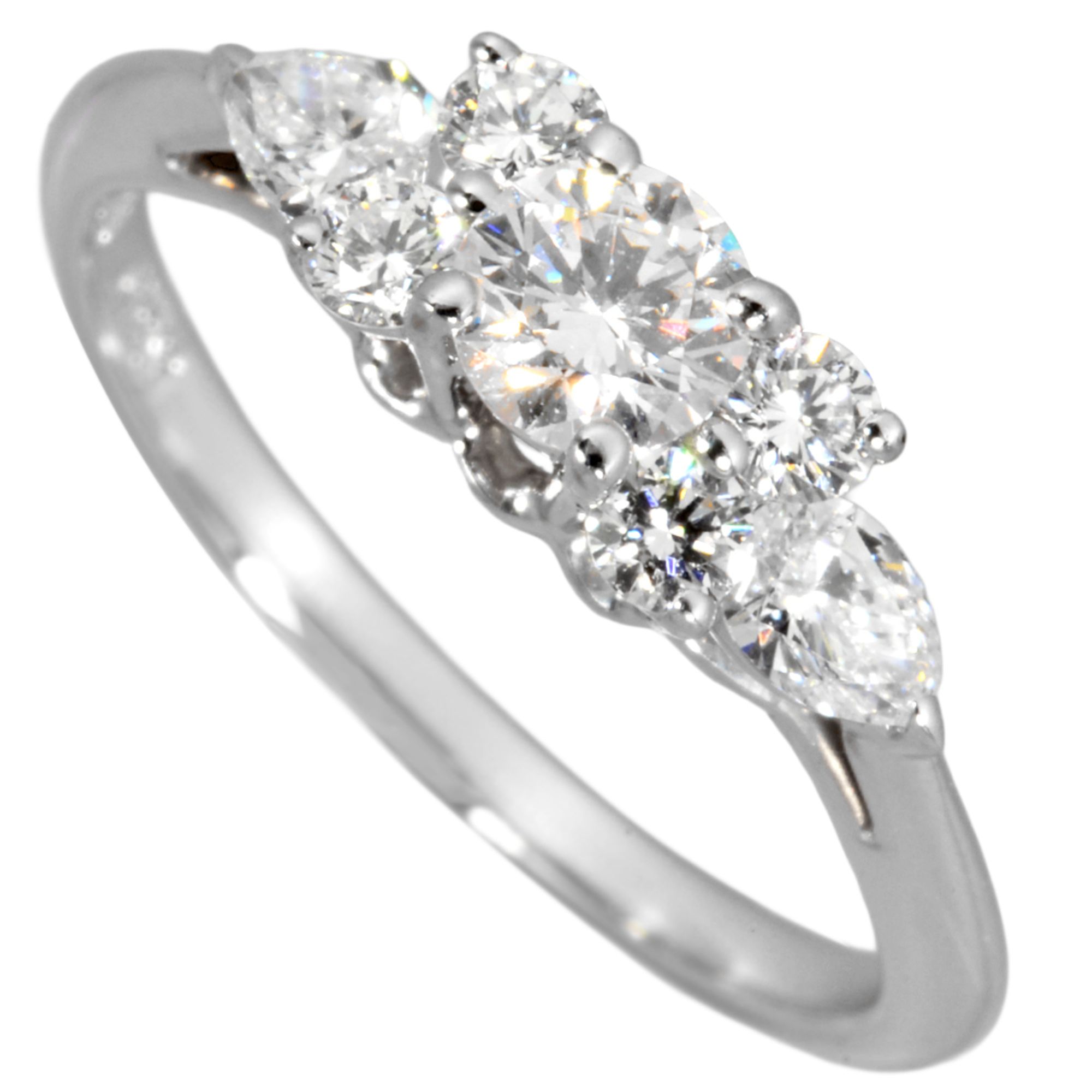 Tiffany & Co. Seven Stone Ring with Diamonds, Approximately 3.0g, Platinum, Pt950, Women's