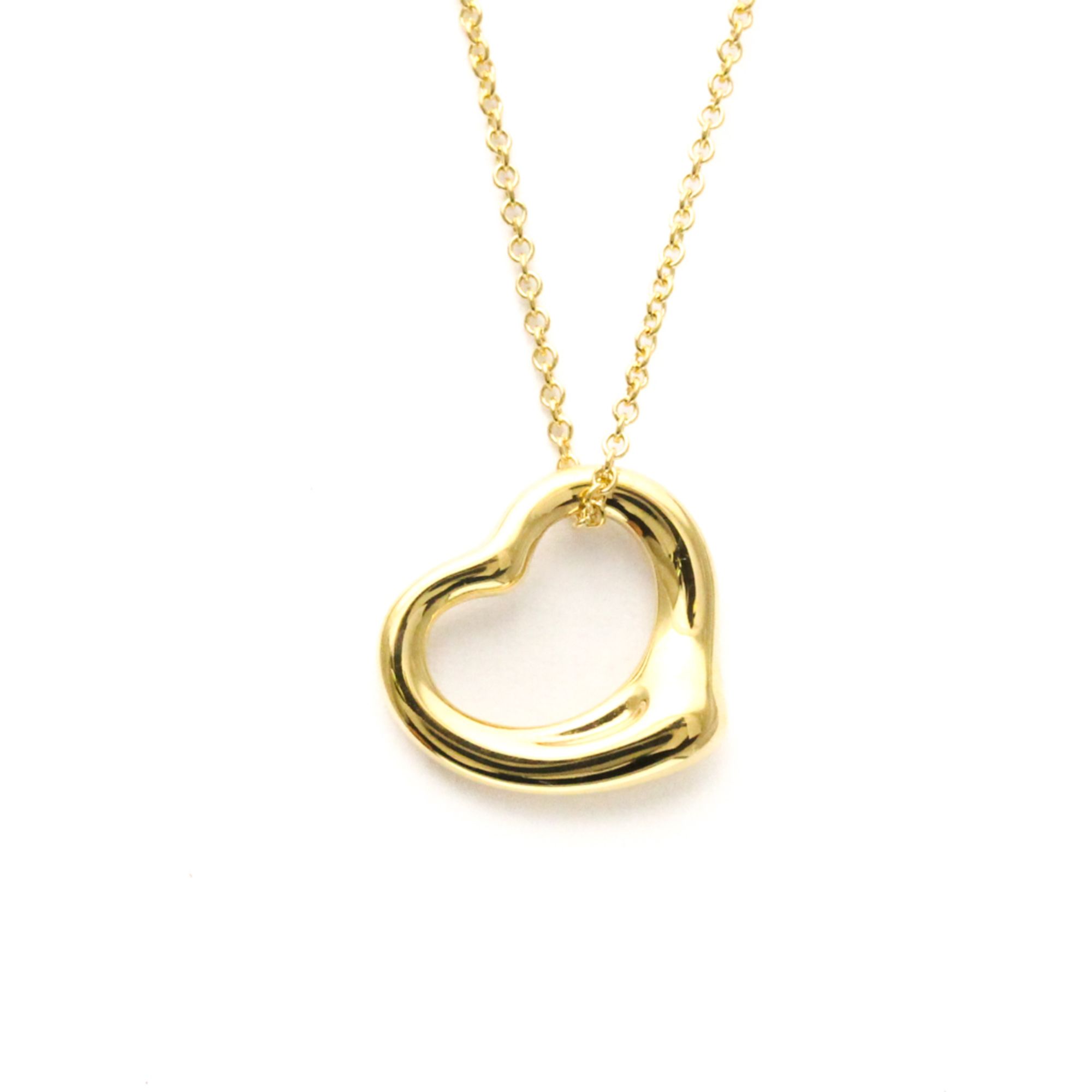 Tiffany Open Heart Yellow Gold (18K) No Stone Men,Women Fashion Pendant Necklace (Gold)