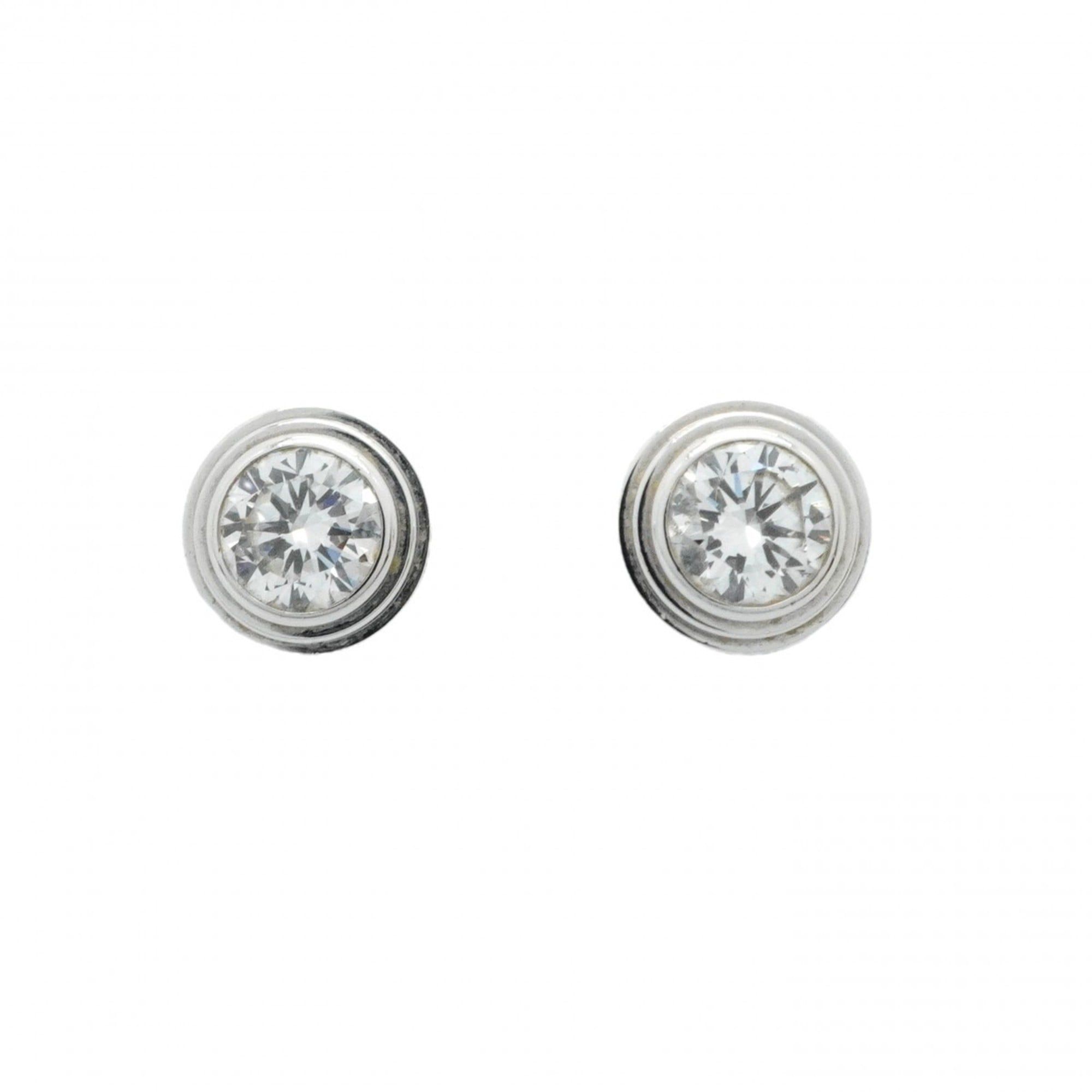 Cartier D'Amour earrings, medium model, 1PD, 18KWG white gold with diamonds, for women