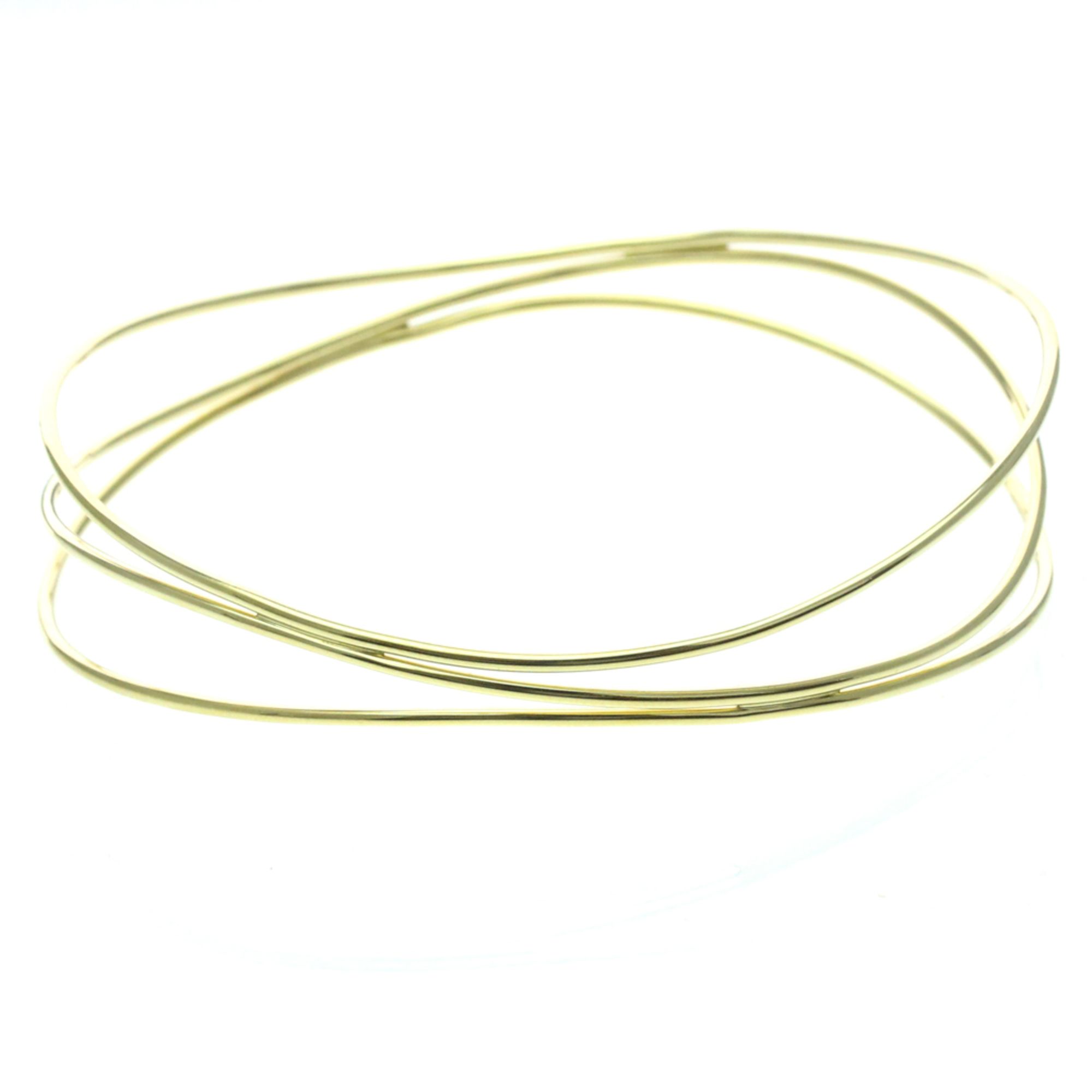 Tiffany Wave 3 Row Bracelet Yellow Gold (18K) No Stone Men,Women Necklace