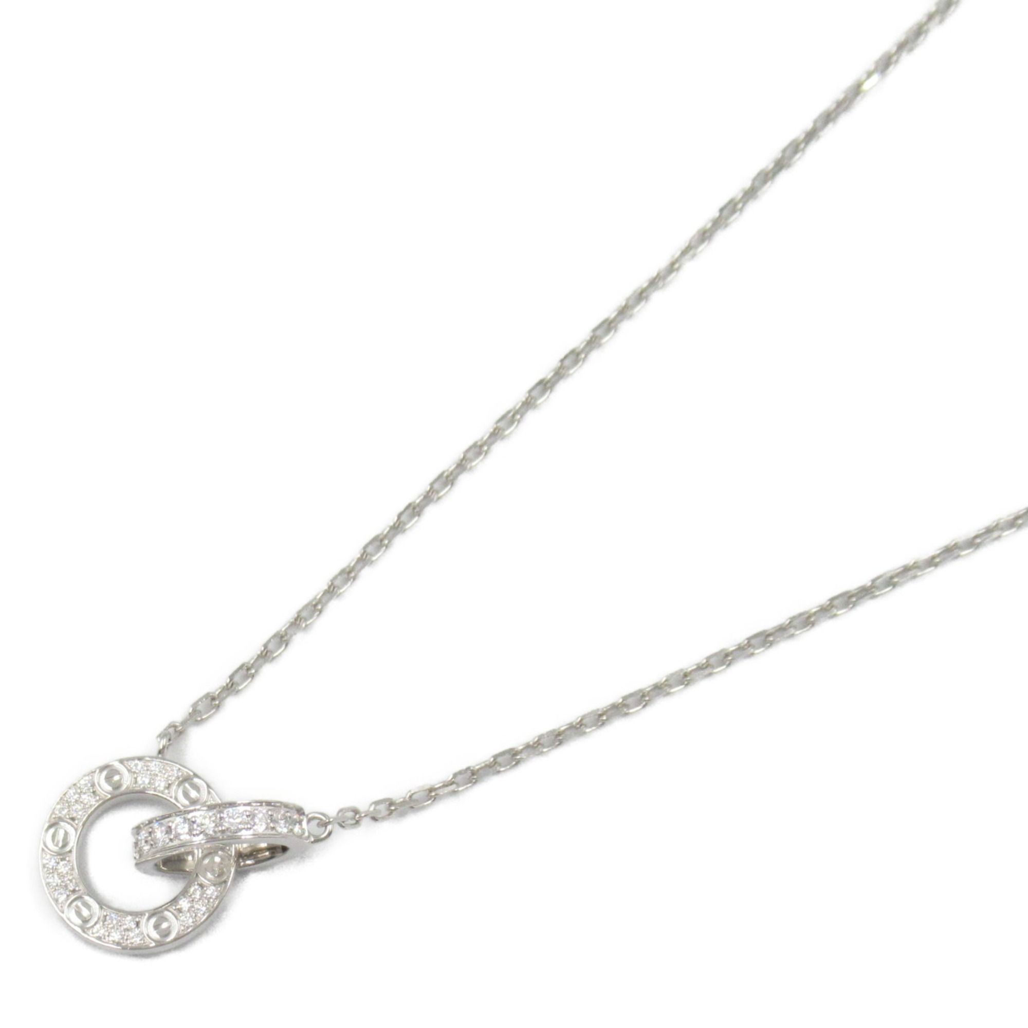 CARTIER Baby Love Necklace Diamond 18KWG (White Gold) Ladies Clear