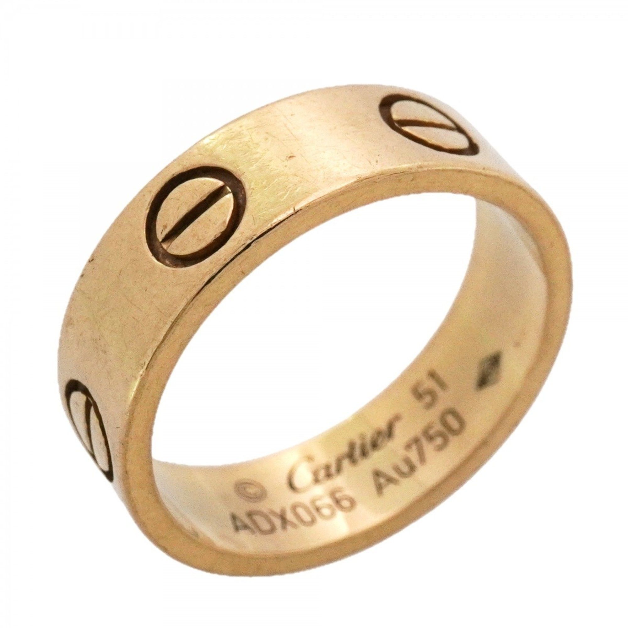 Cartier Love Ring 18KYG Yellow Gold #51 Women's