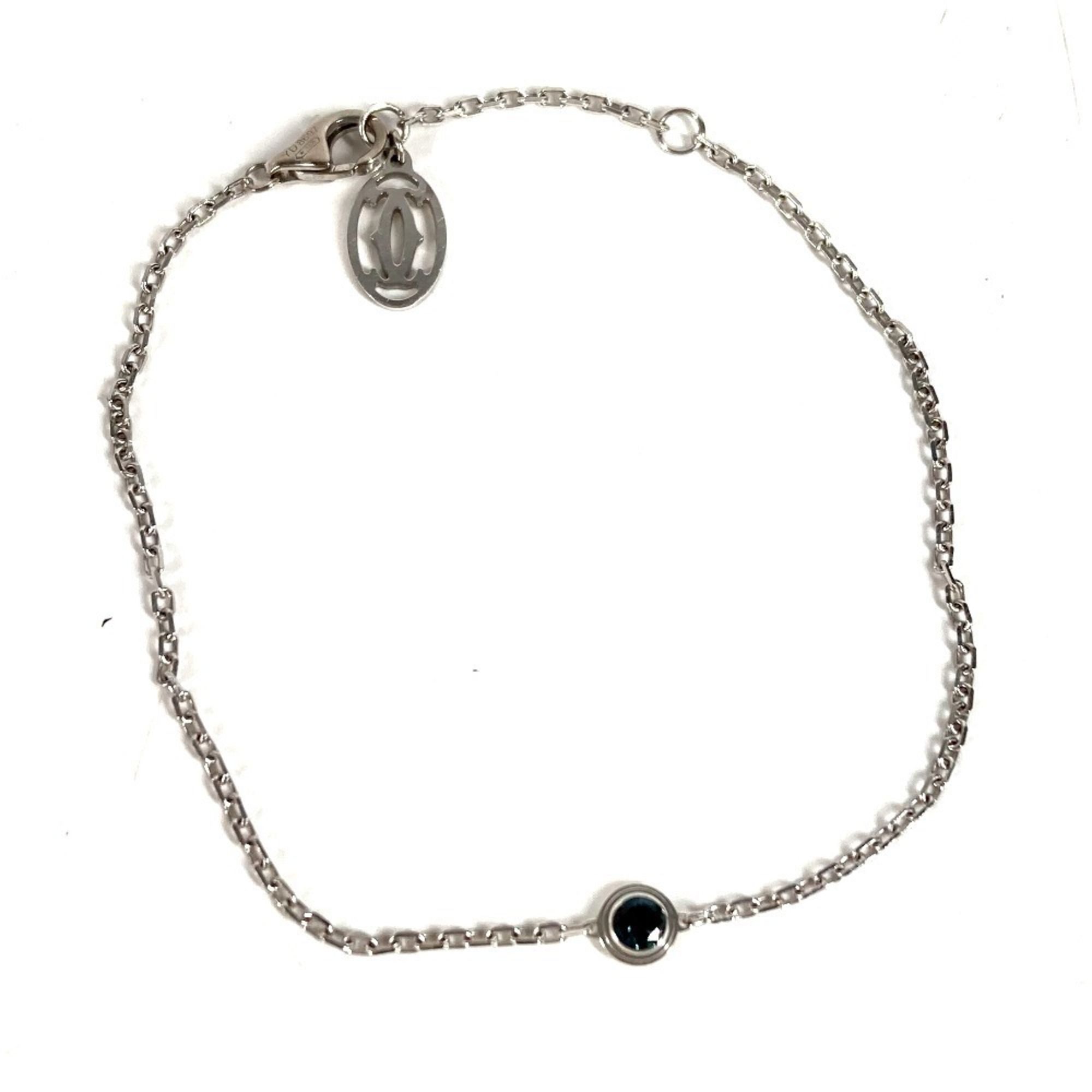 CARTIER Cartier 18K Gold White Sapphire Legende de One Point Accessory Jewelry Bracelet Au750 Women'