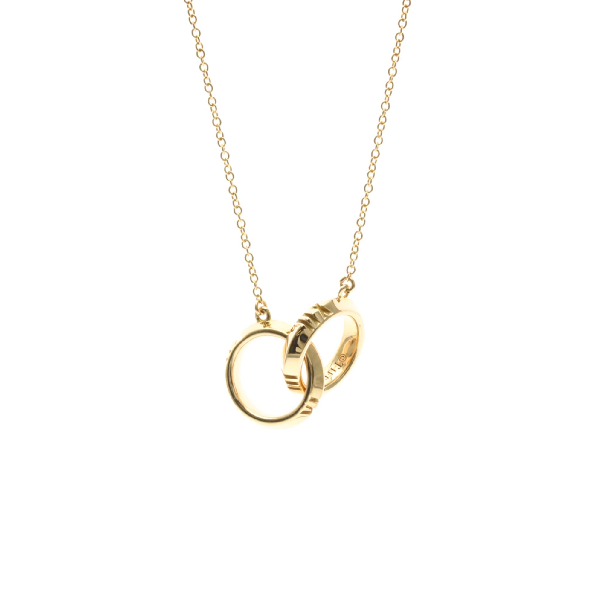 Tiffany Atlas X Closed Interlocking Necklace Pink Gold (18K) No Stone Men,Women Fashion Pendant Neck