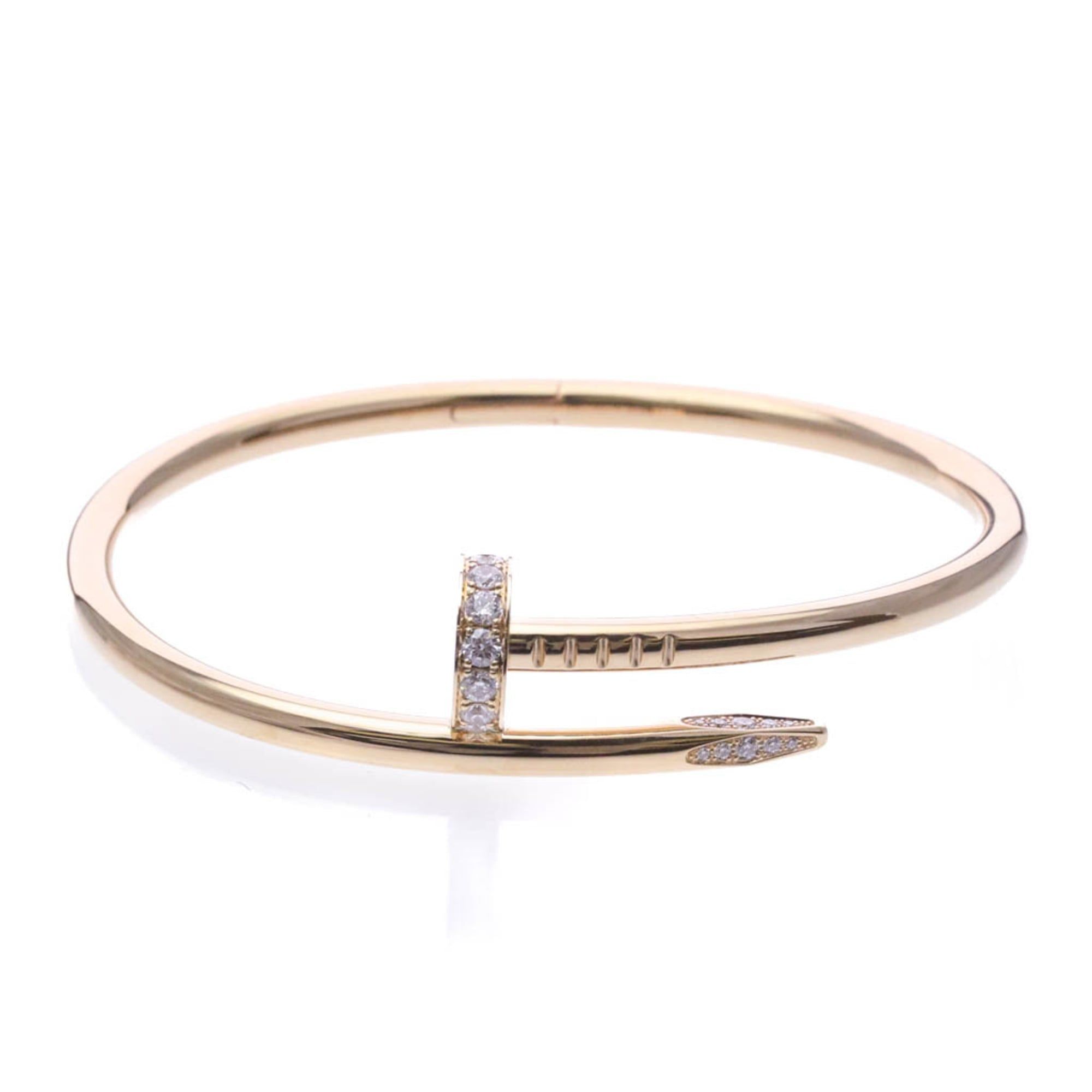 Cartier Juste Un Clou Bracelet With Diamonds Pink Gold (18K) Diamond Bangle Pink Gold
