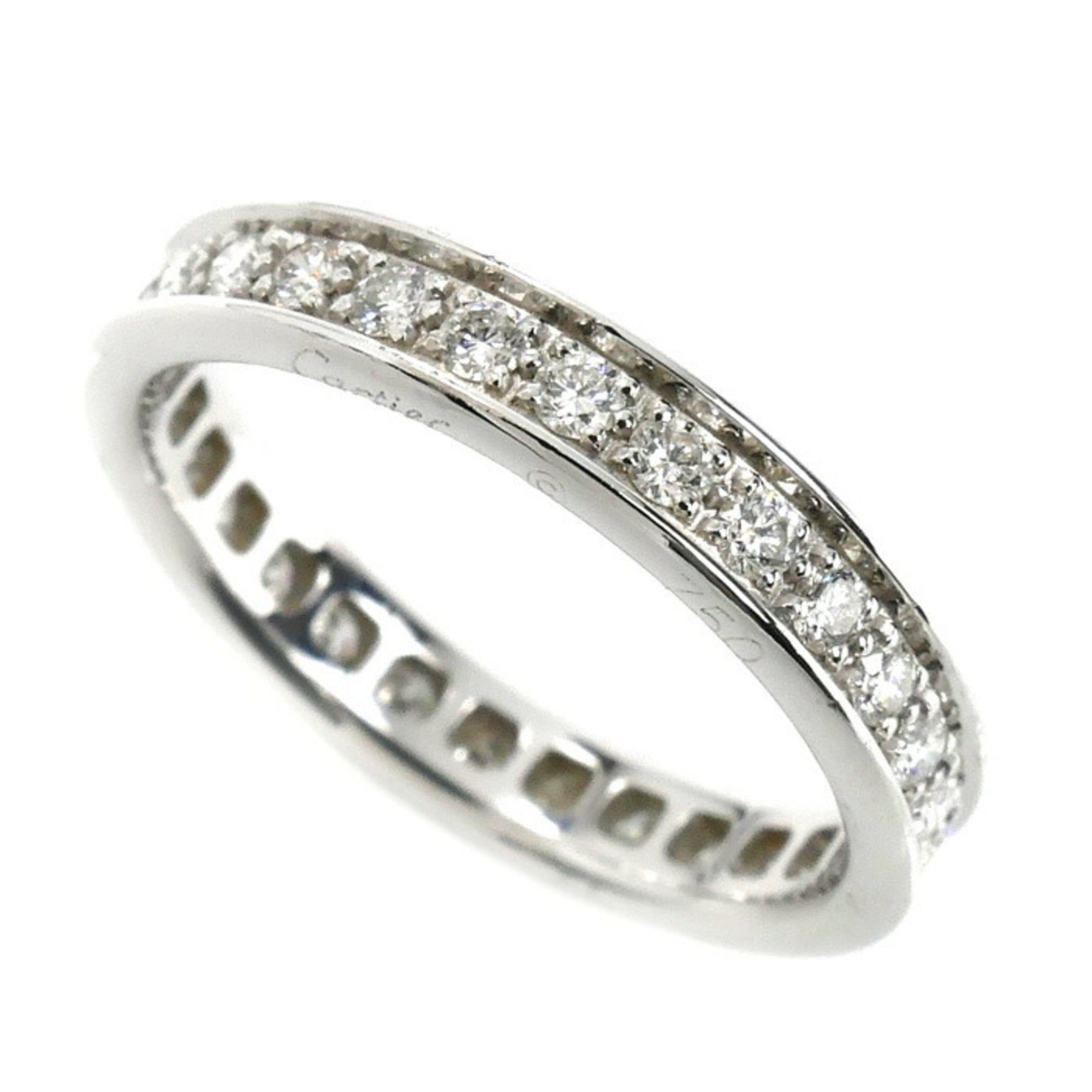 CARTIER 18K White Gold Ballerina Wedding Diamond Ring, Size 9, 49, 2.8g, Full Eternity, Women's