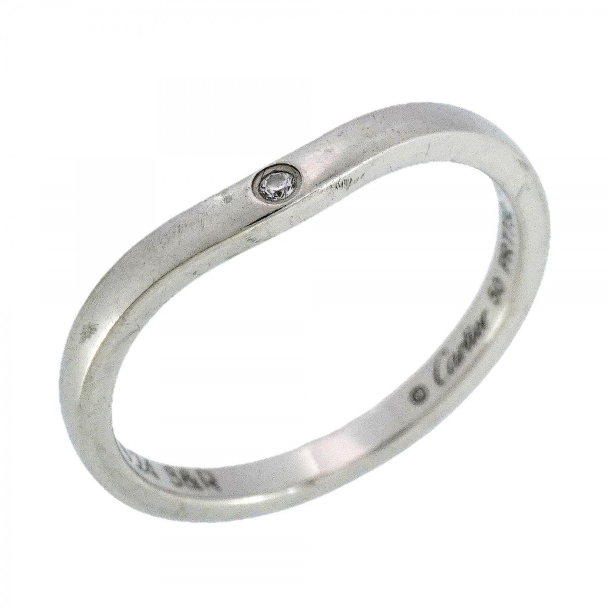 Cartier Ballerina Ring 3PD Pt950 Platinum Diamond #50 Women's