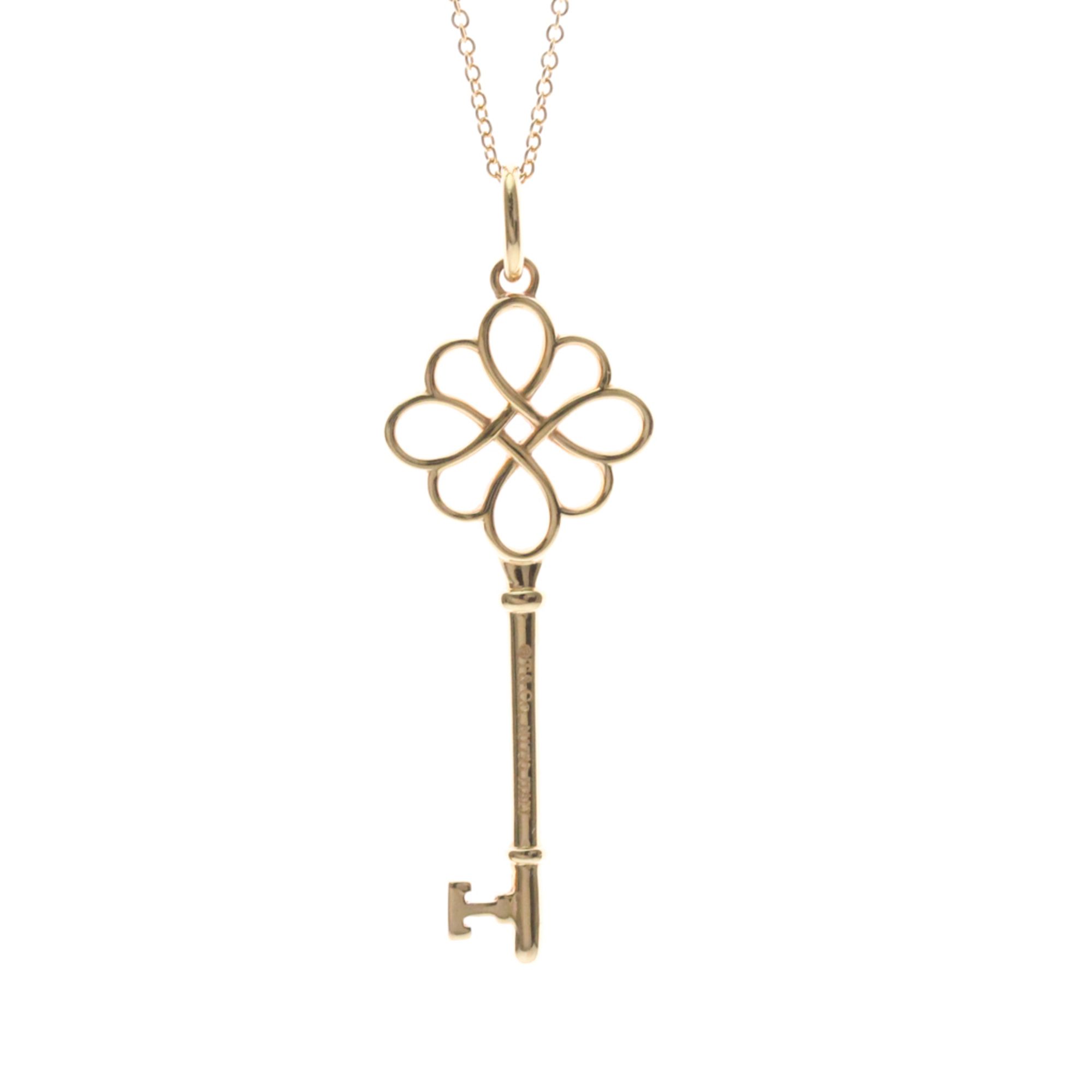 Tiffany Tiffany Keys Pink Gold (18K) No Stone Men,Women Fashion Pendant Necklace (Pink Gold)