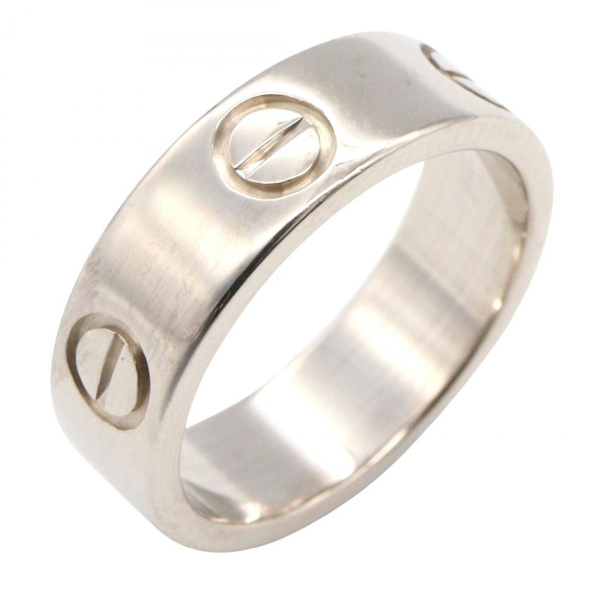 Cartier Love Ring, 18K White Gold, Women's, Silver, B4084749