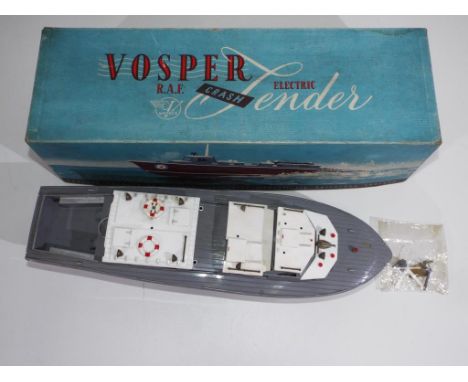 Model Boats - a Vosper R.A.F. Crash Rescue tender boat in original box, item appears to be in excellent condition in very goo