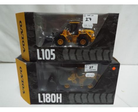 Diecast - two 1:50 scale diecast vehicles in original boxes by Motorart comprising L105 Volvo Excavator and L180 H Volvo Exca