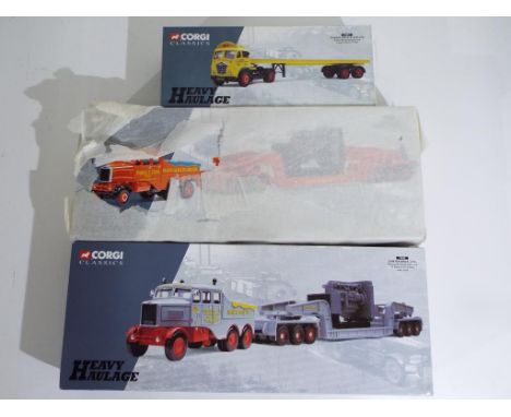 Diecast - three 1:50 scale Corgi trucks in original boxes comprising #17602, #12801 and #17603 (note - this model still wrapp