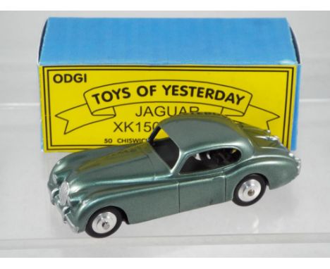 Diecast - ODGI  Toys of Yesterday  Jaguar XK150 Coupe in frost green, item appears to be in mint condition in excellent to ne