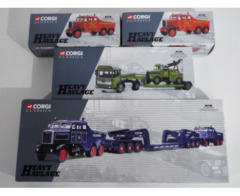 Diecast - four Corgi 1:50 scale trucks in original boxes comprising #17501 x 2, #31003 and #17701, models appear e to nm in v