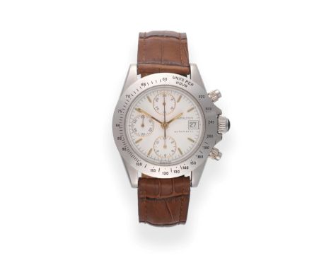 A Stainless Steel Automatic Calendar Chronograph Wristwatch, signed Hamilton, circa 1990, (calibre 7750) lever movement, whit