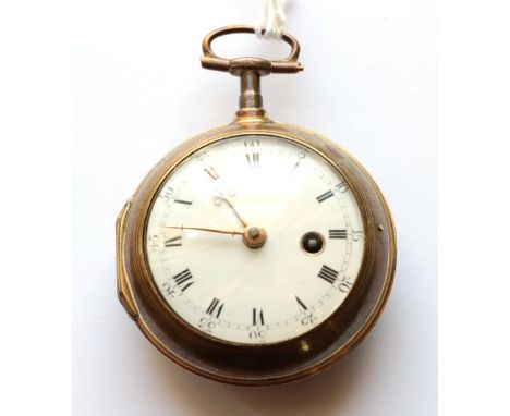 An Early 18th Century Verge Pocket Watch, signed Andrew Dunlop, London, circa 1715, gilt fusee movement signed and numbered 1