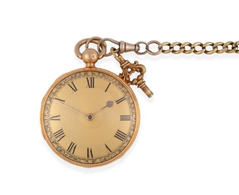An 18ct Gold Cylinder Pocket Watch, signed Robins, London, 1814, frosted gilt finished fusee movement signed and numbered 362