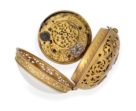A Late 17th Century Clockwatch Verge Movement, signed James Markwick, London, circa 1690, gilt fusee movement signed, early o