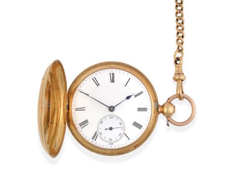 A Full Hunter Pocket Watch, signed Henry Bright, Leamington, circa 1880, lever movement, bimetallic compensation split balanc